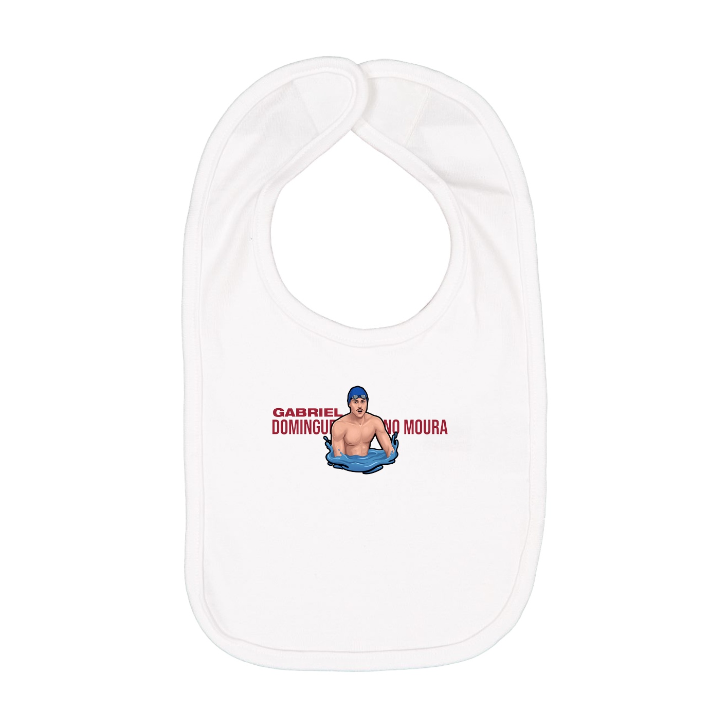 Infant Bib — Player Name in White