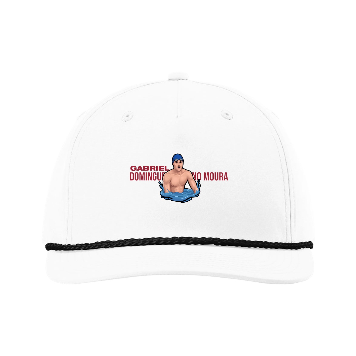 Five-Panel Classic Rope Cap — Player Name in White