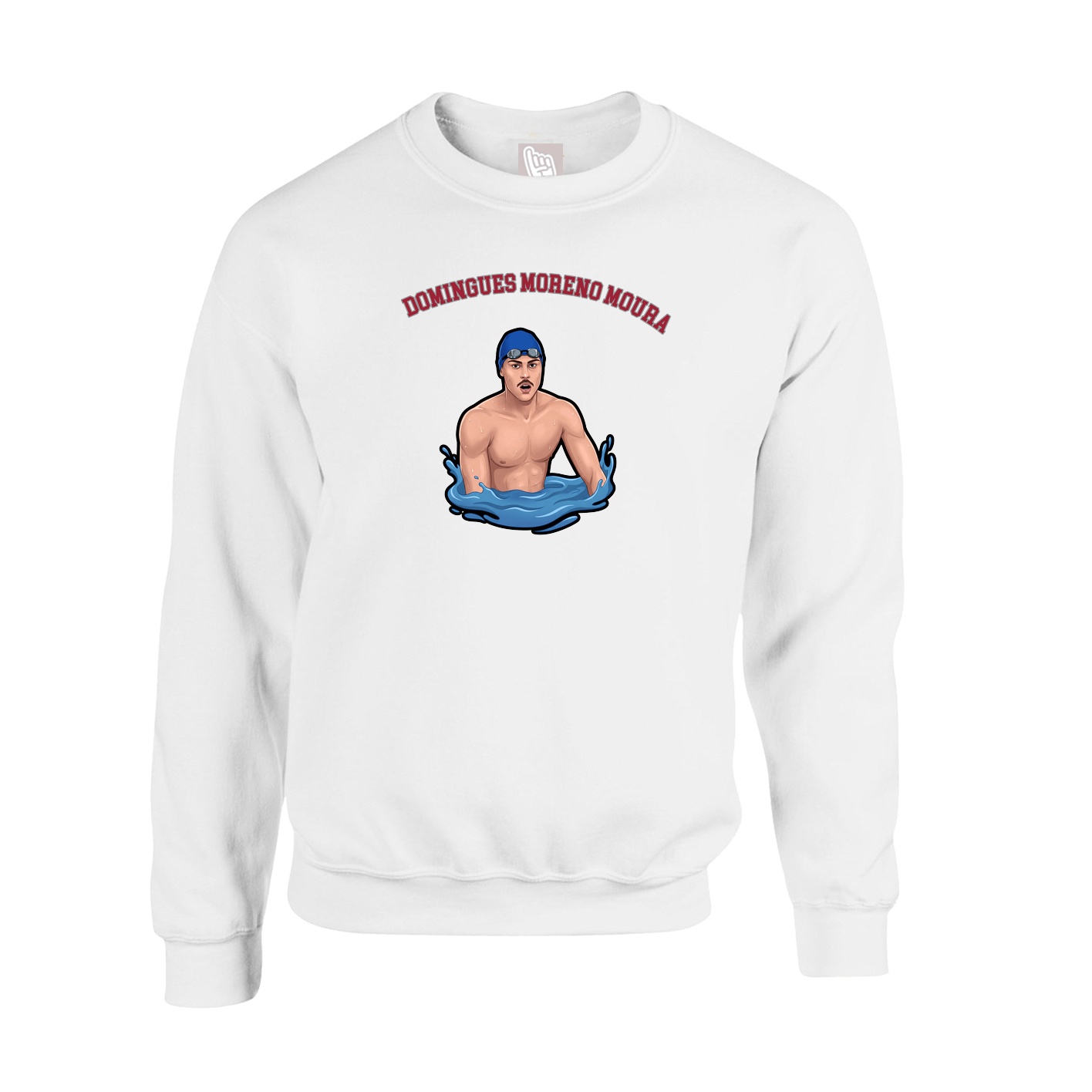 Fleece Crew — Shirsey Arch in White