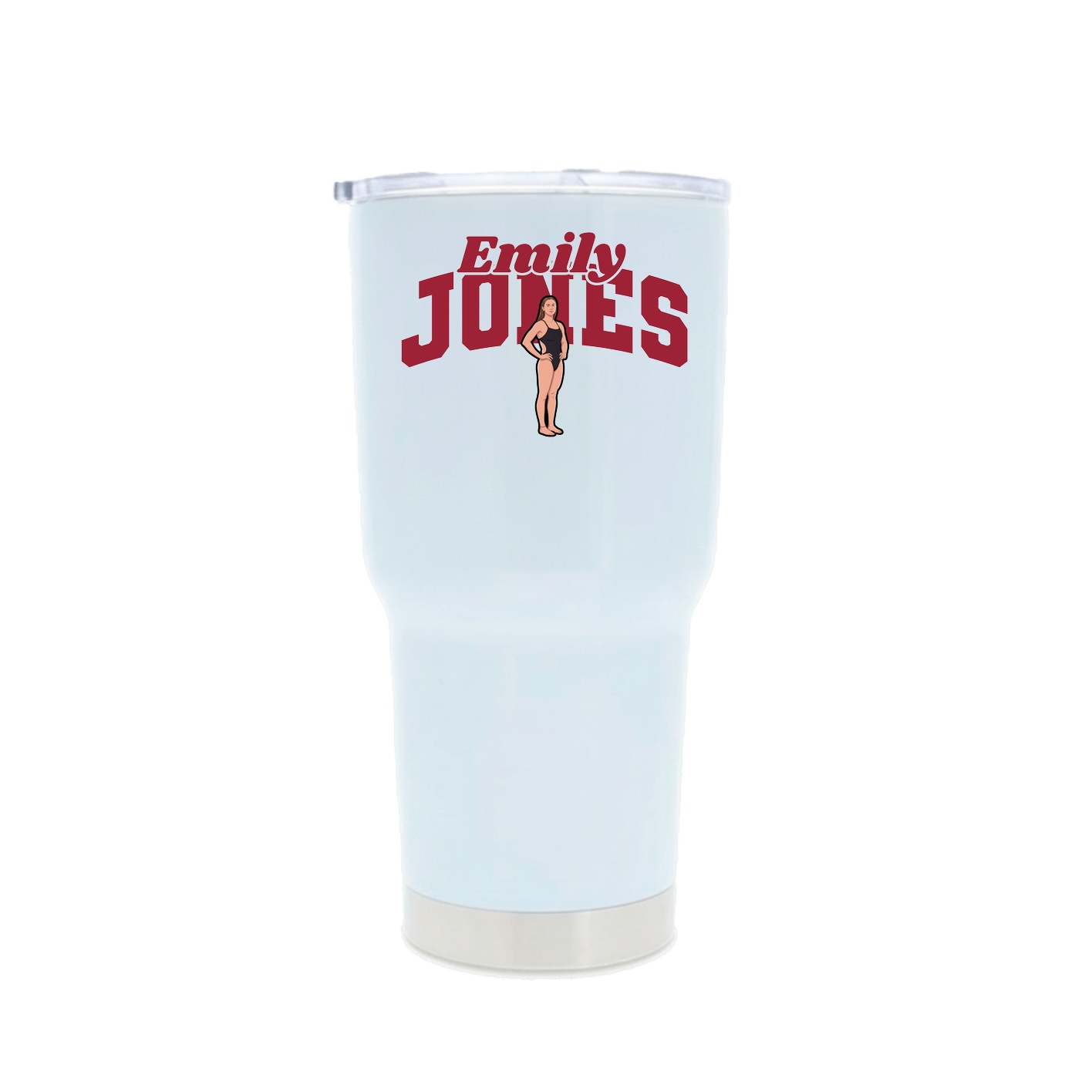 30oz Stainless Steel Tumbler — Signature Arch in White