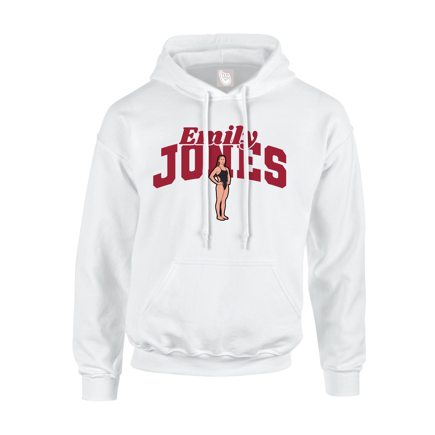 Hoodie — Signature Arch in White