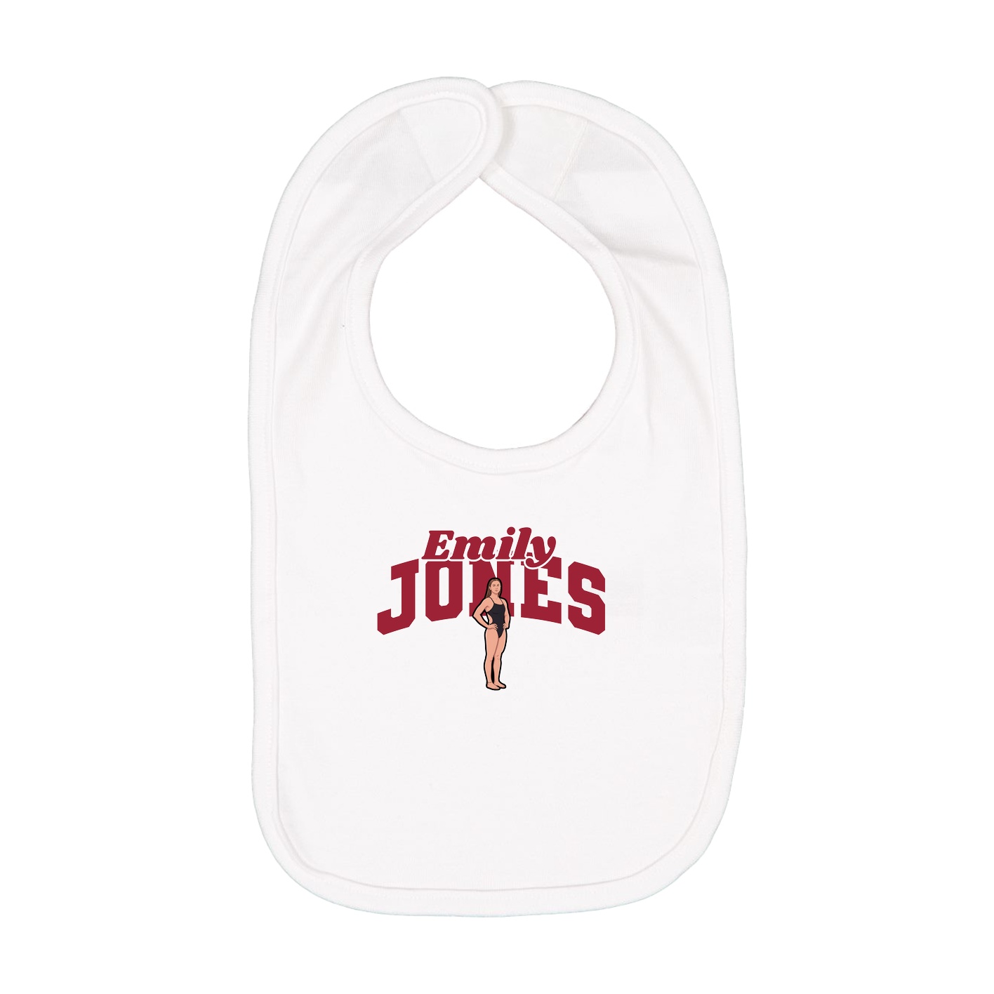 Infant Bib — Signature Arch in White