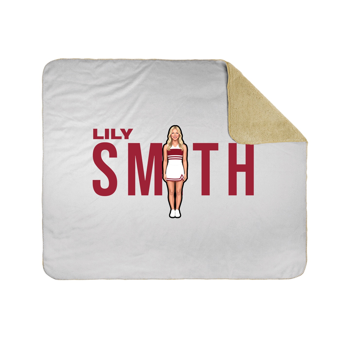 Throw Blanket — Player Name in White