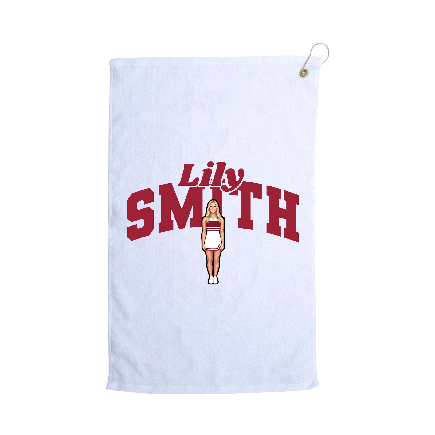 Golf Towel — Signature Arch in White