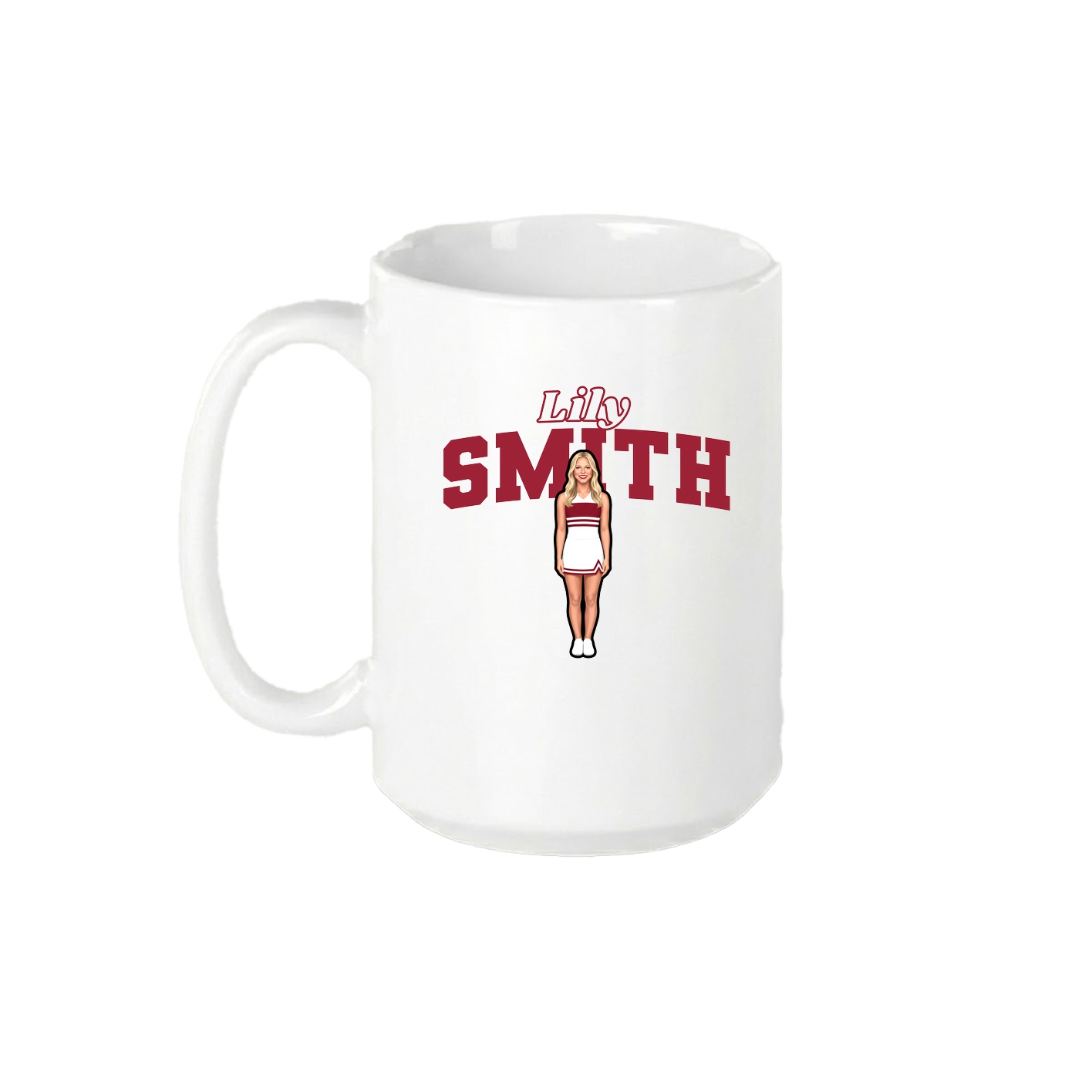15oz Coffee Mug — Name Arch in White