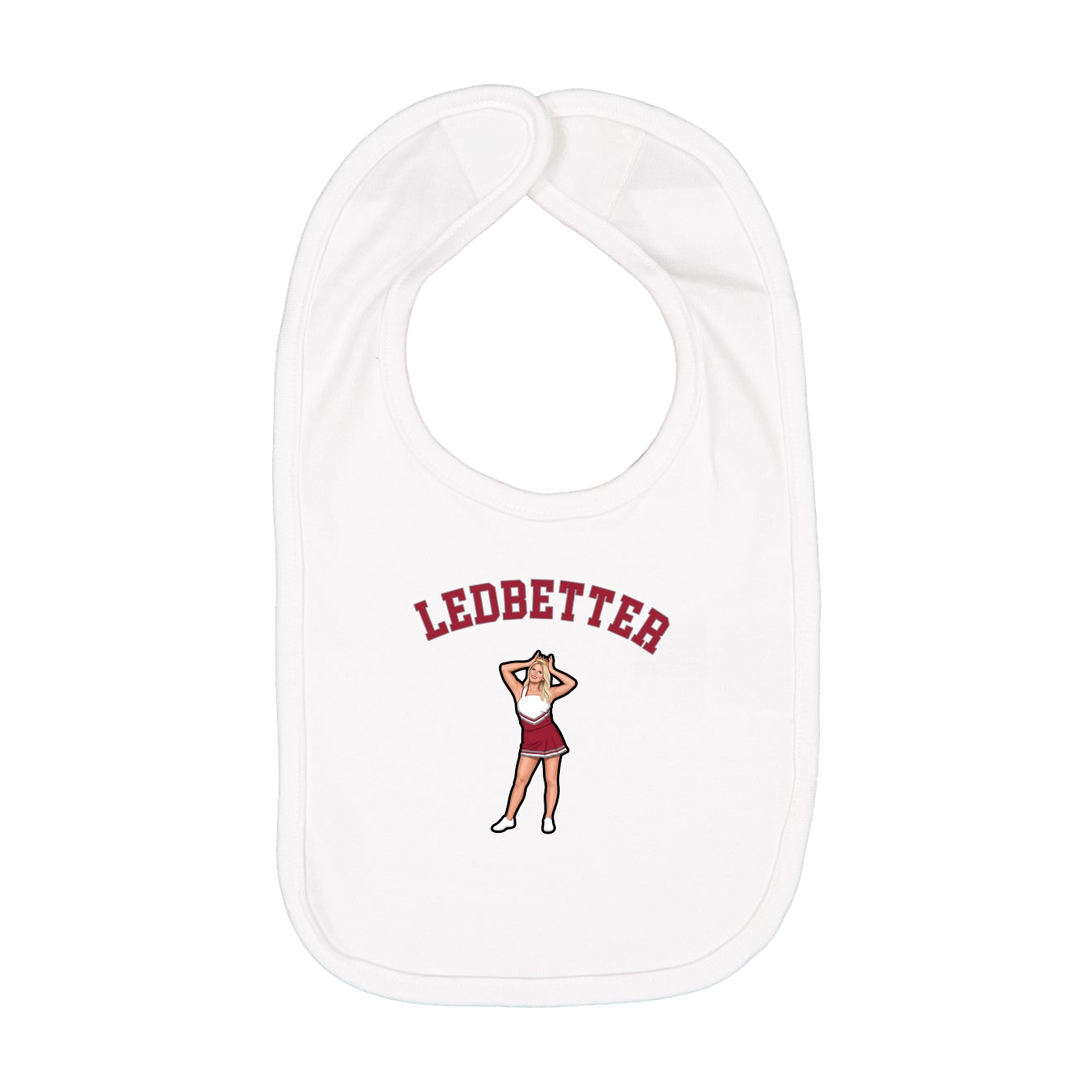 Infant Bib — Shirsey Arch in White