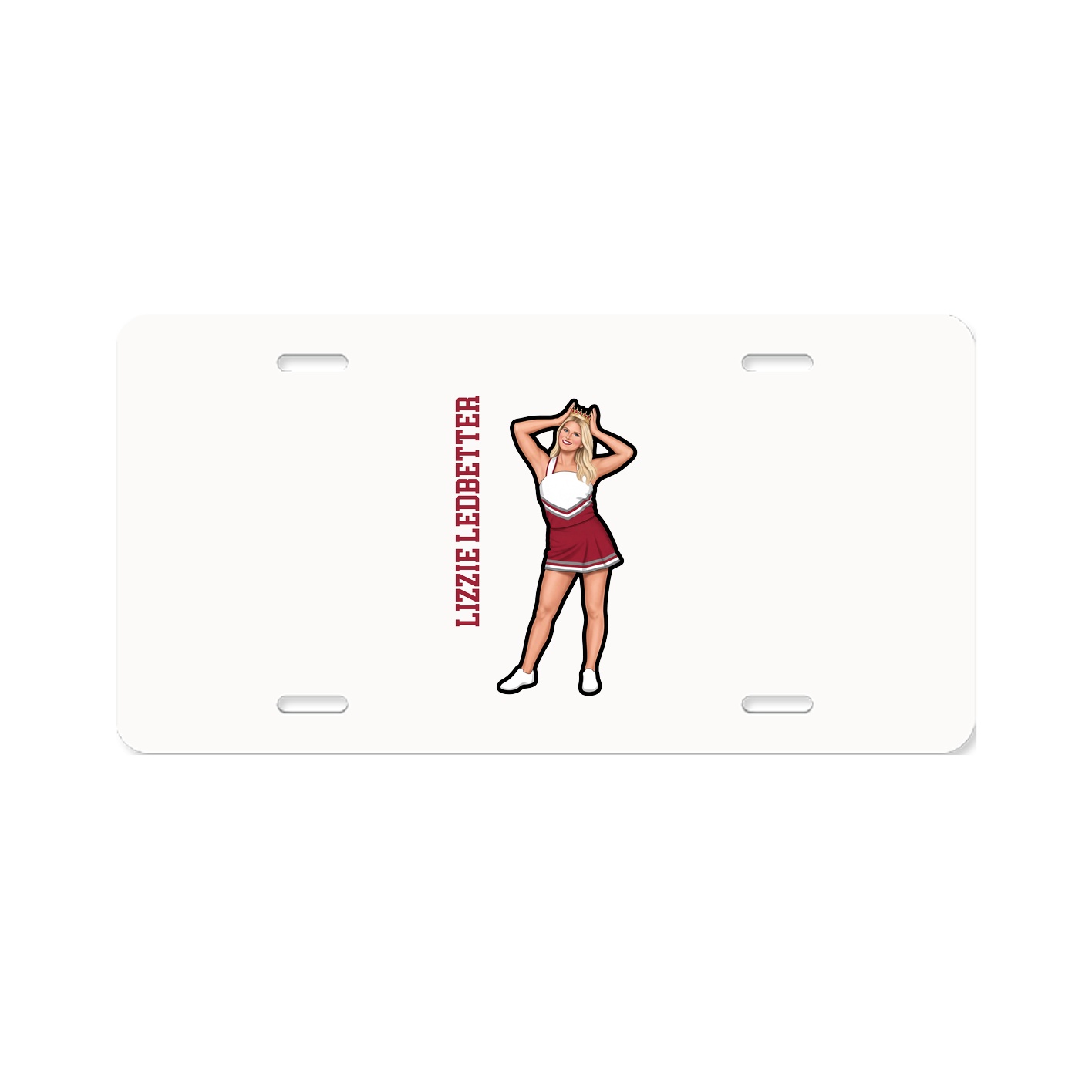 License Plate — Name Vertical in Classic