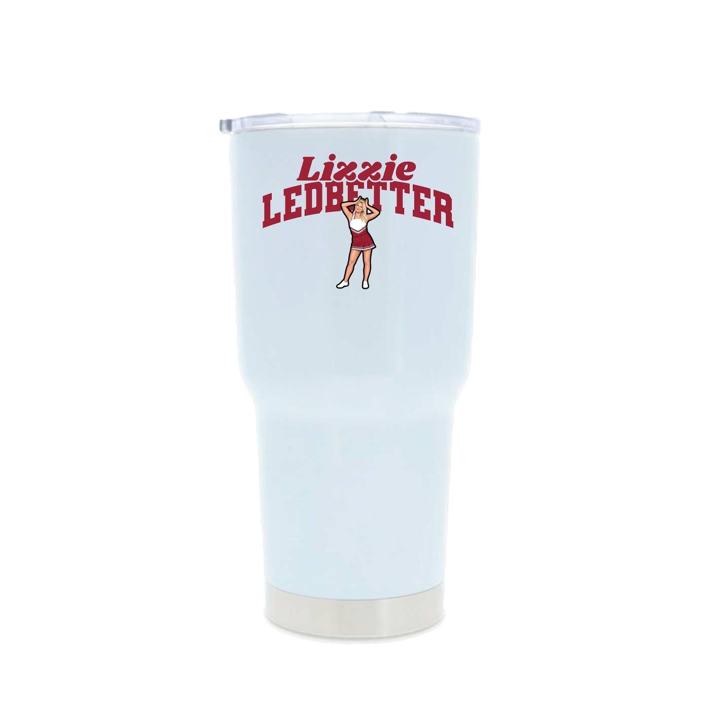 30oz Stainless Steel Tumbler — Signature Arch in White