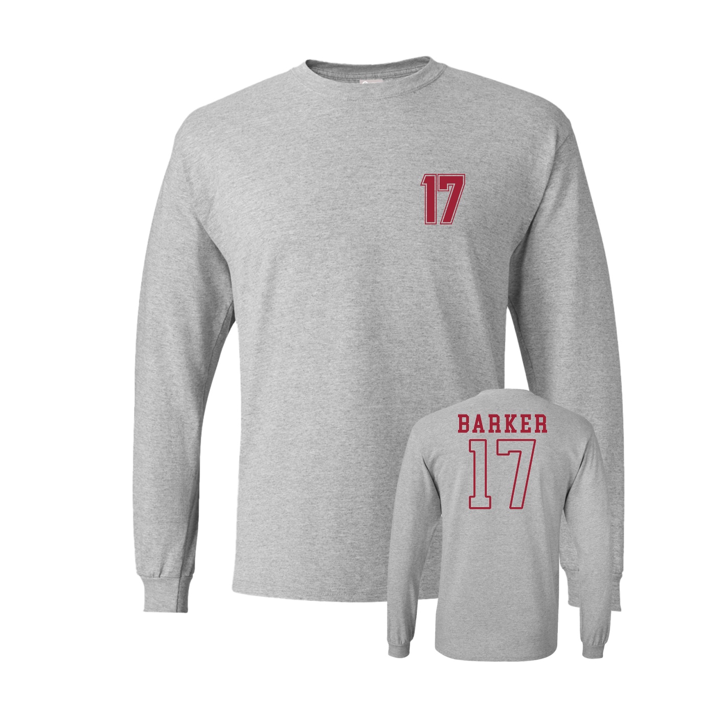 Long Sleeve Tee — Chest Back in Grey