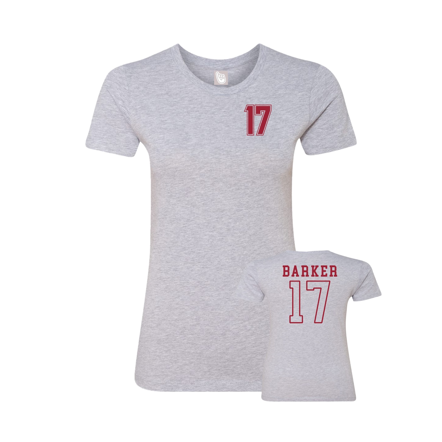 Womens Tee — Chest Back in Grey