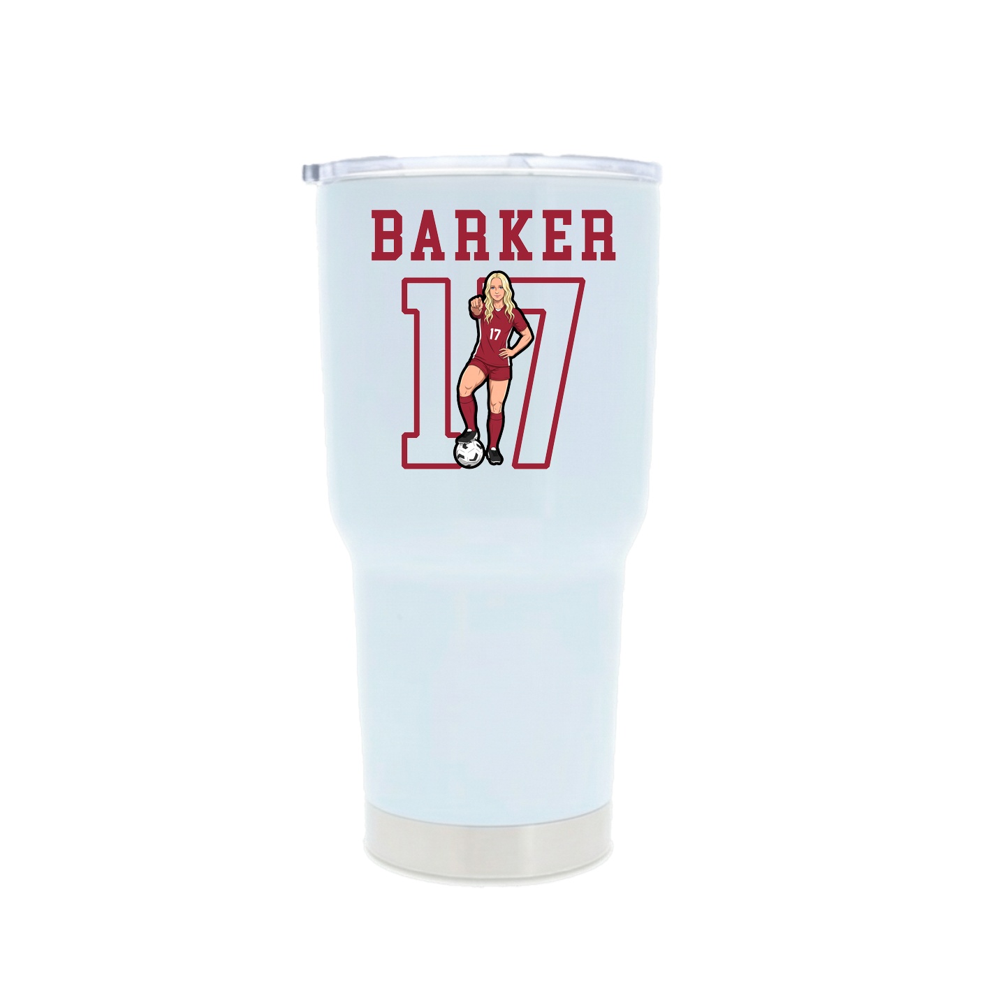 30oz Stainless Steel Tumbler — Shirsey in White