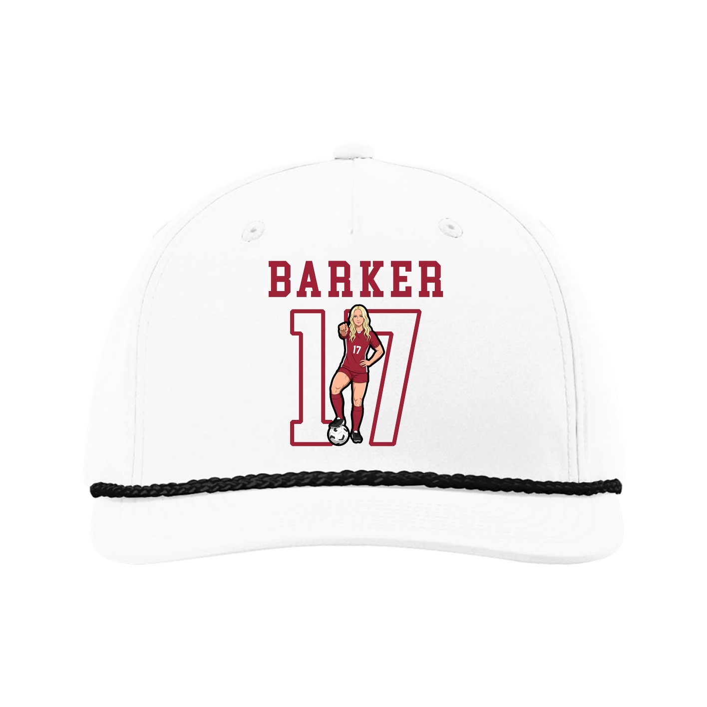 Five-Panel Classic Rope Cap — Shirsey in White