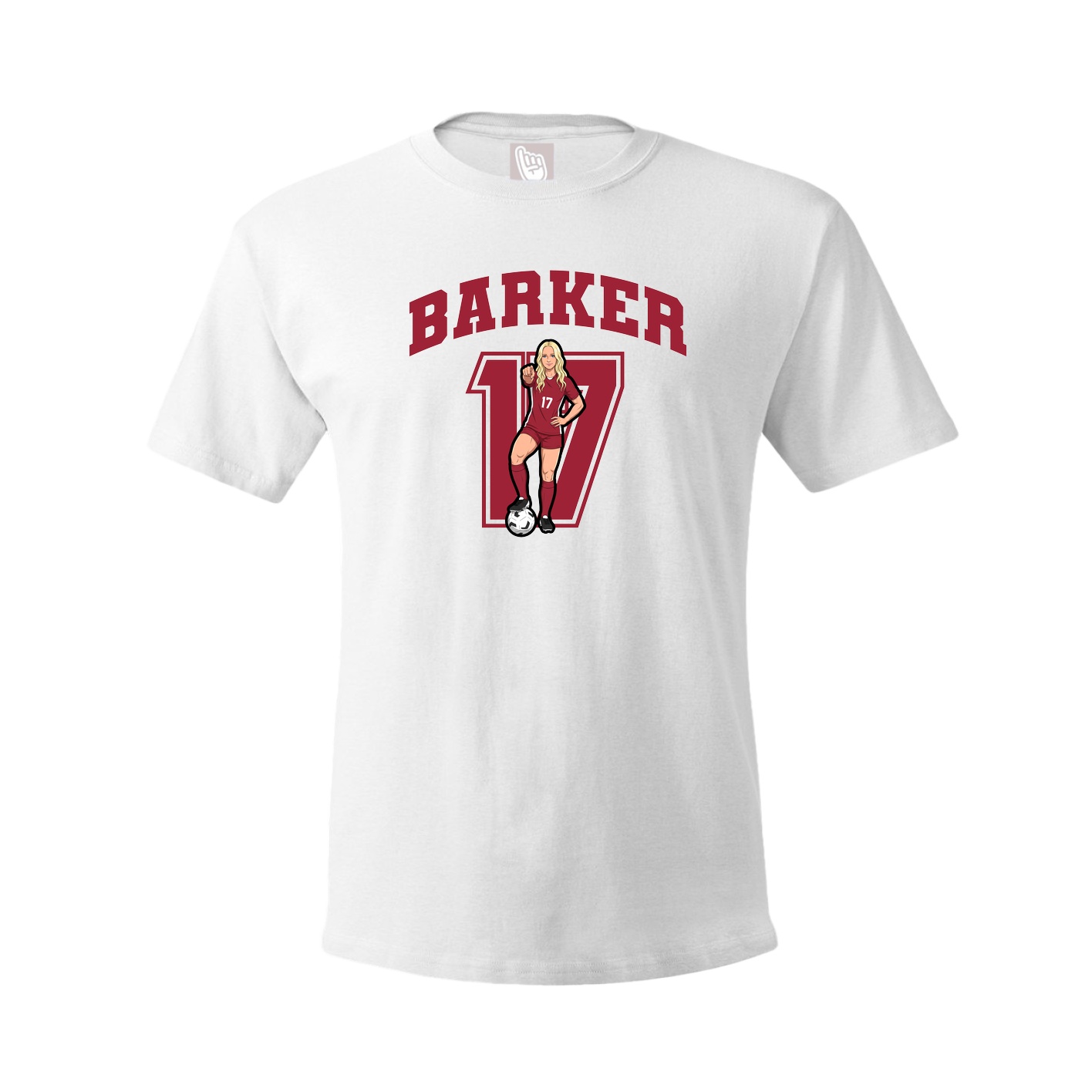 Youth Tee — Number in White