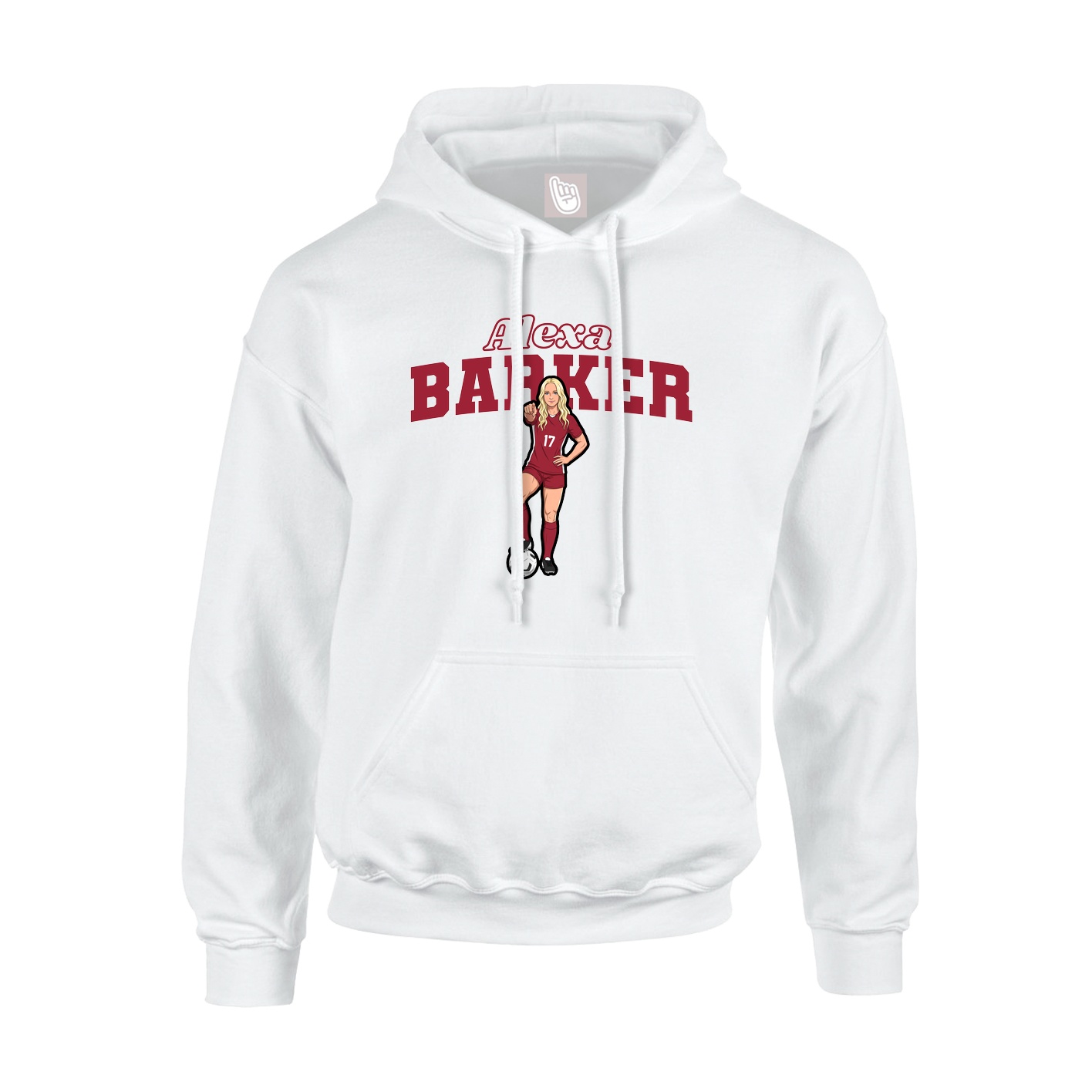 Hoodie — Name Arch in White
