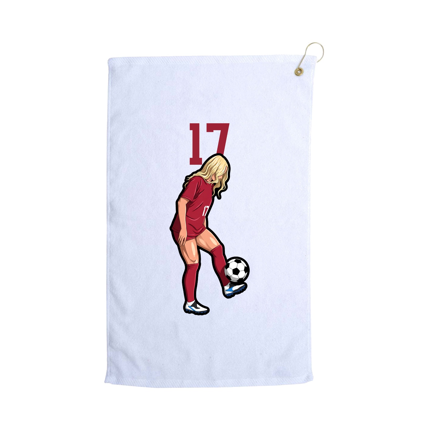 Golf Towel — Number Top in White