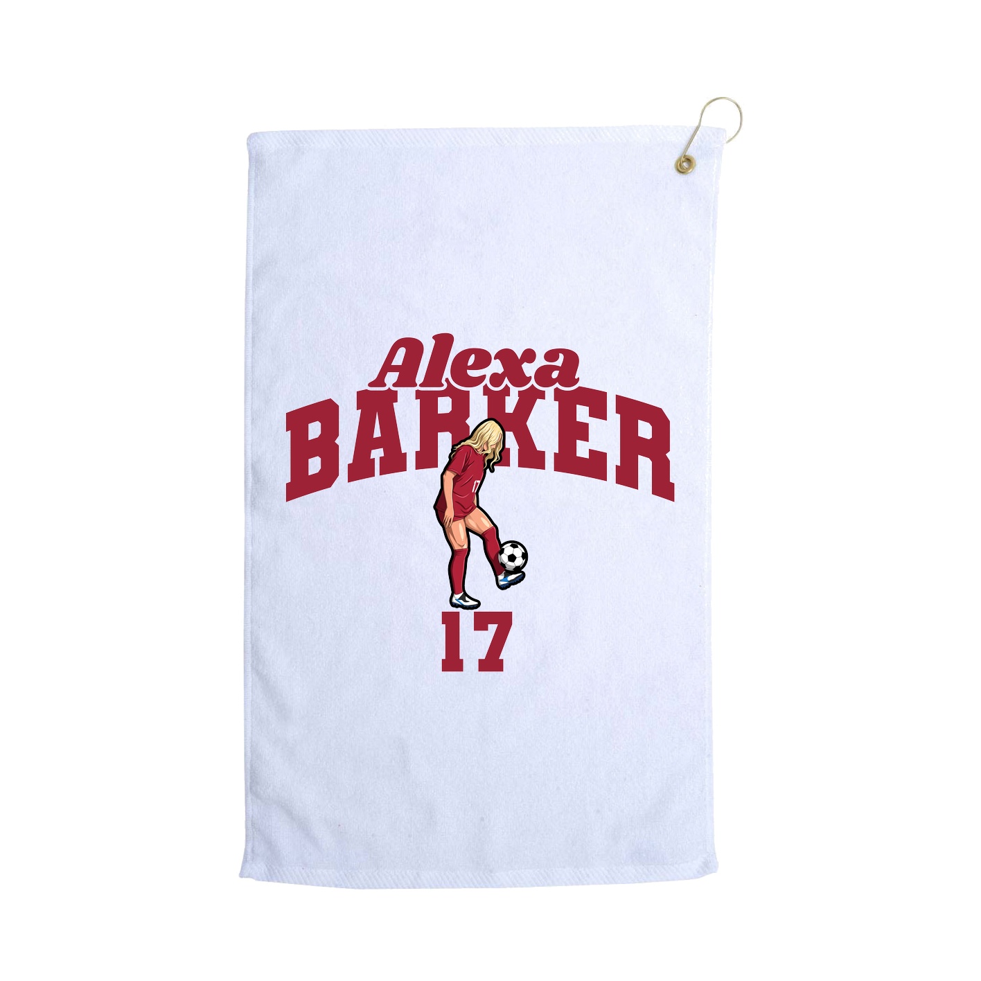 Golf Towel — Signature Arch in White