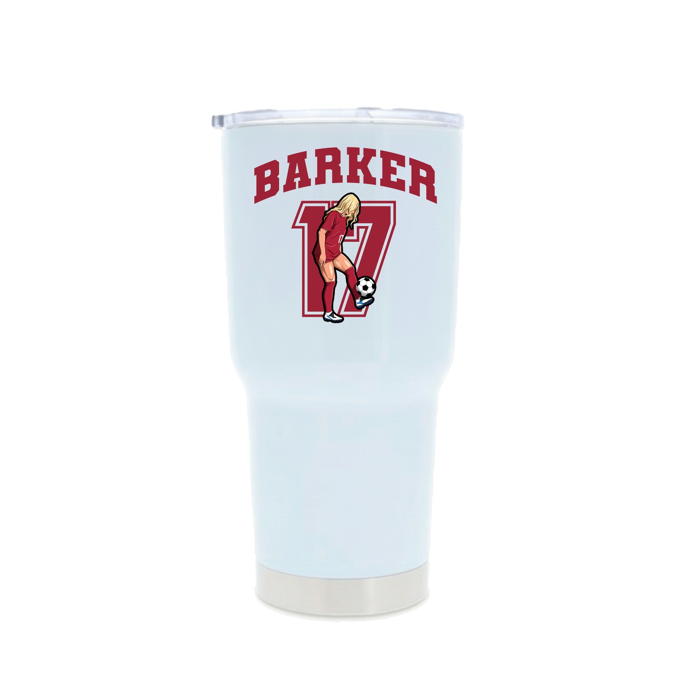 30oz Stainless Steel Tumbler — Number in White