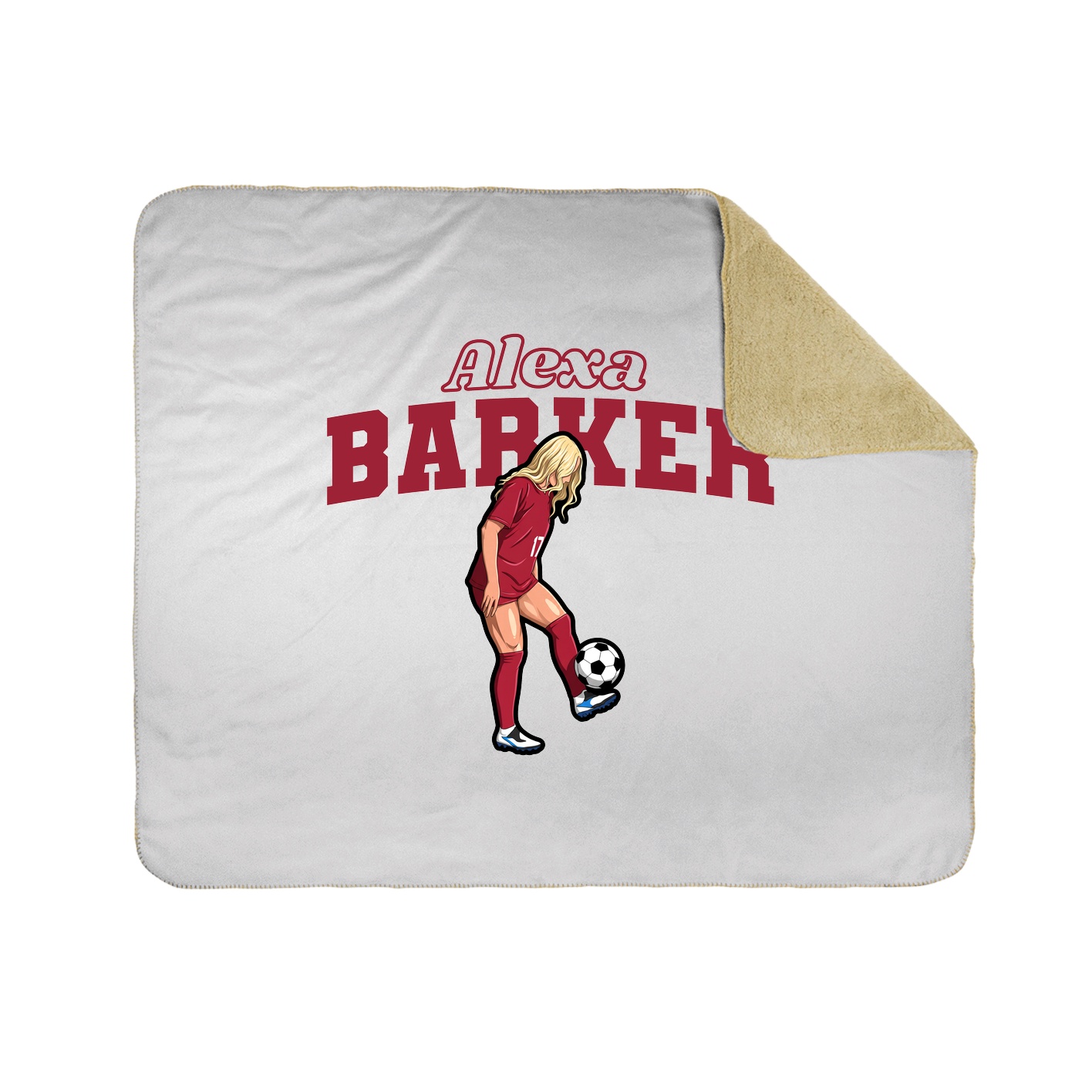 Throw Blanket — Name Arch in White