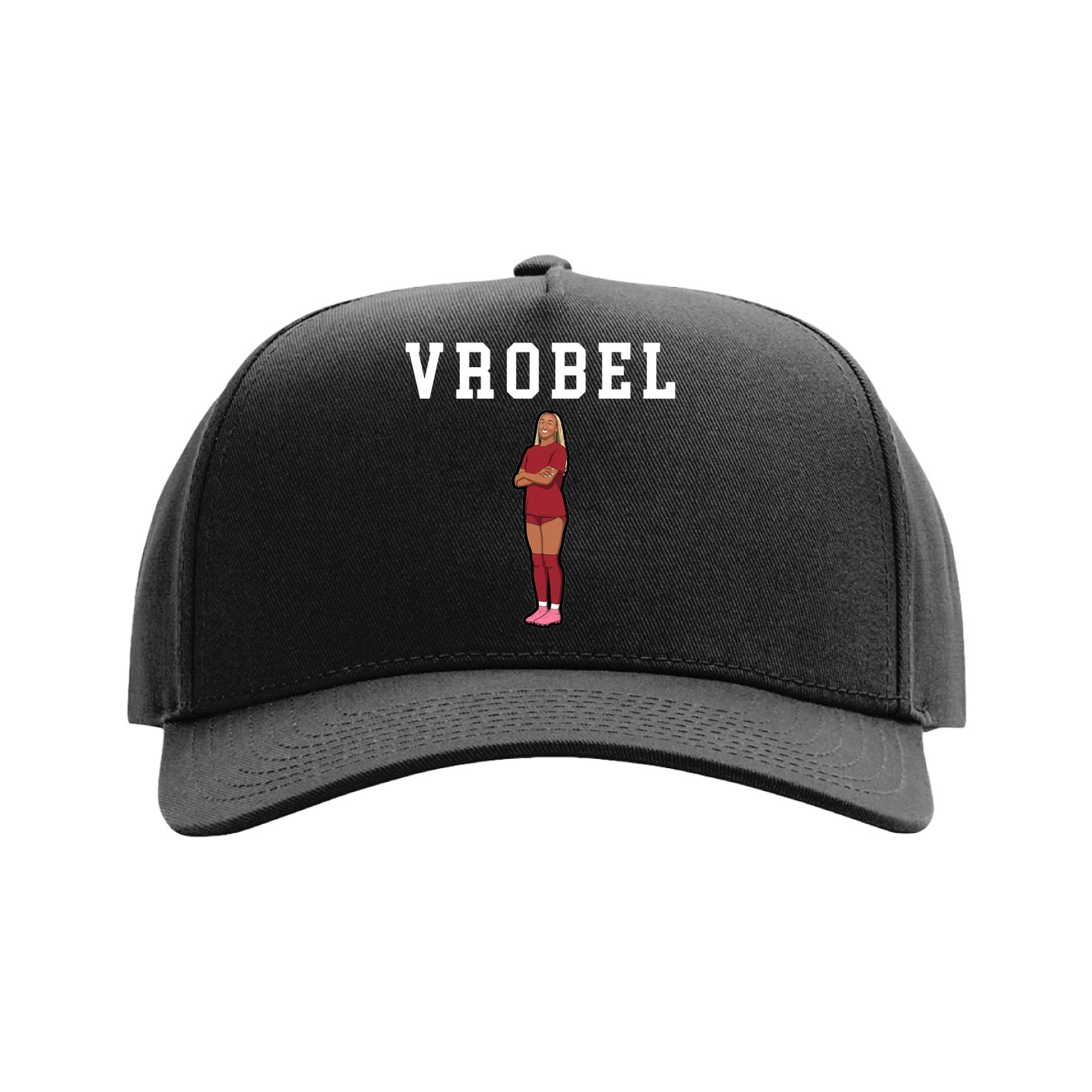 Full Fabric Five-Panel Champ Cap — Shirsey in Black