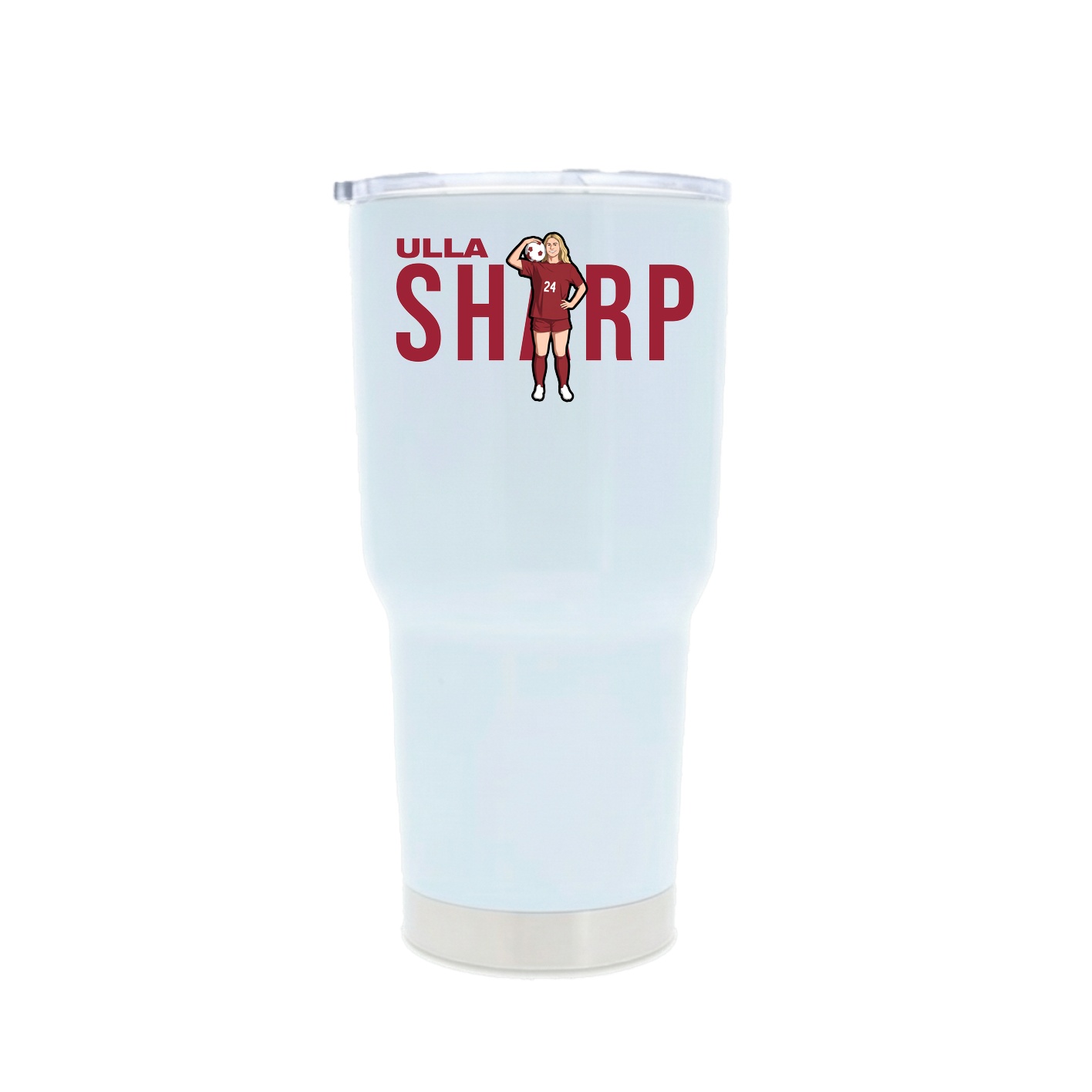30oz Stainless Steel Tumbler — Player Name in White