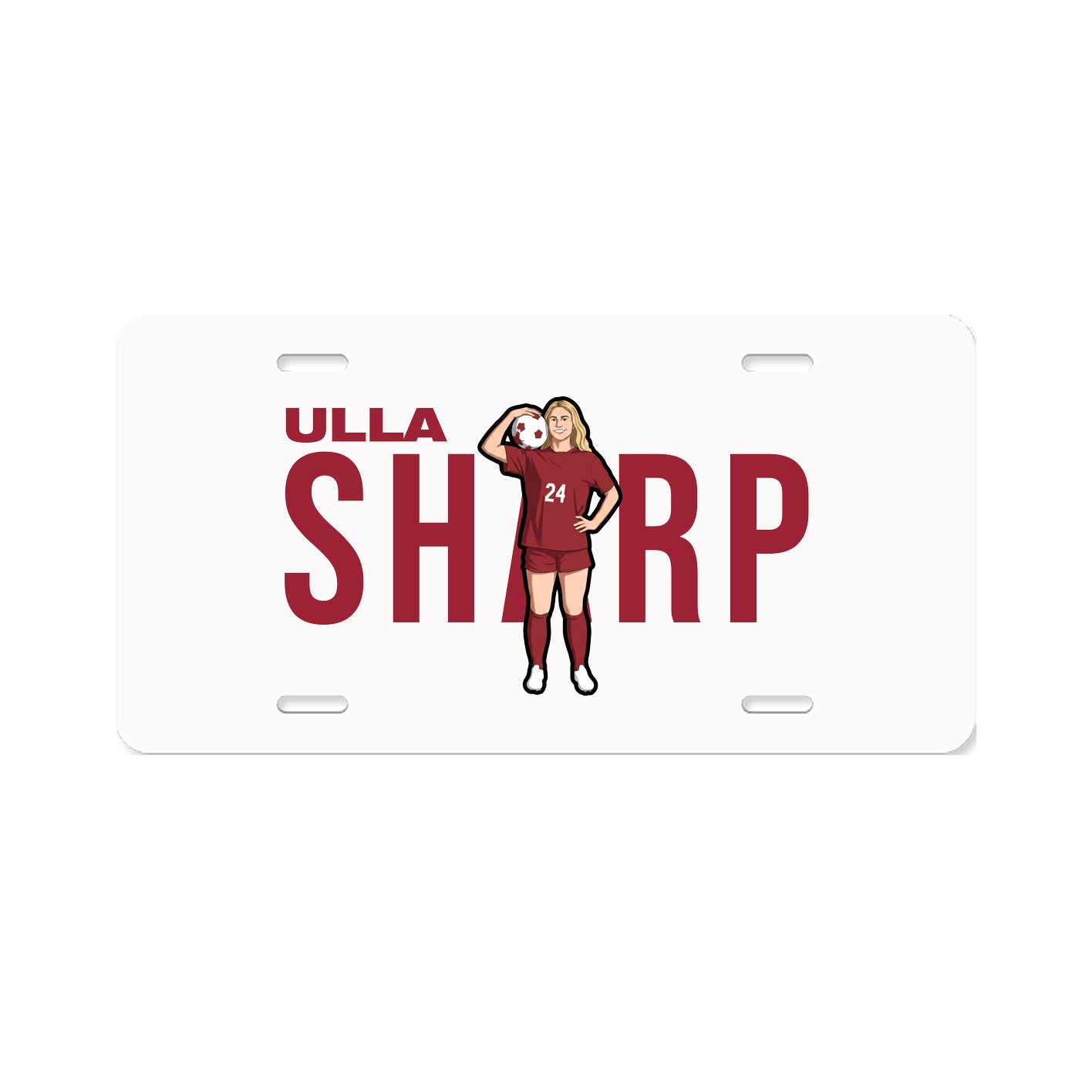 License Plate — Player Name in Classic