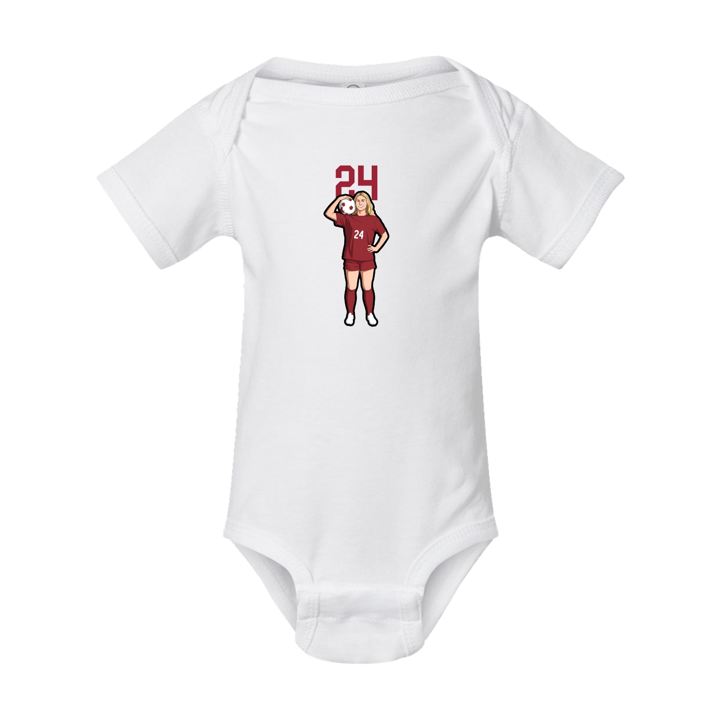 Baby Onesie — Number Top in White