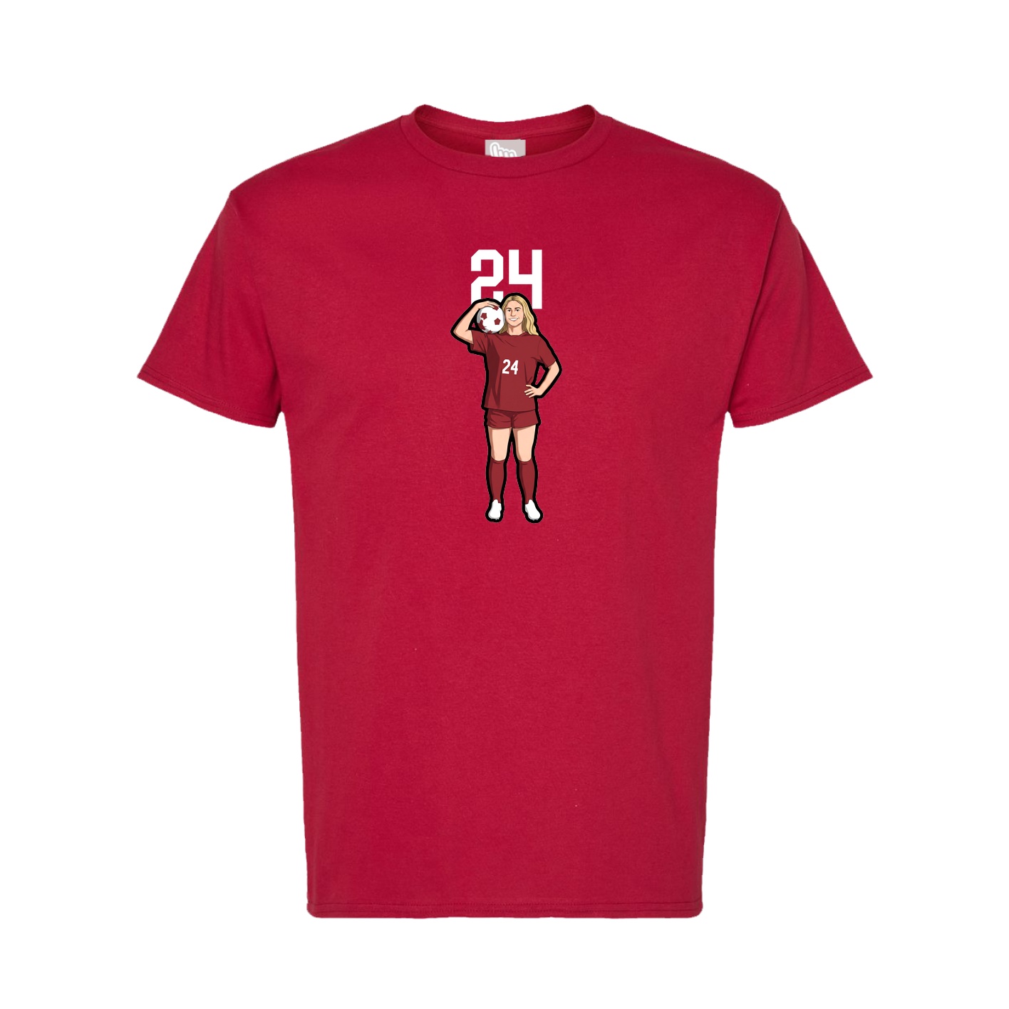 Tee — Number Top in Crimson