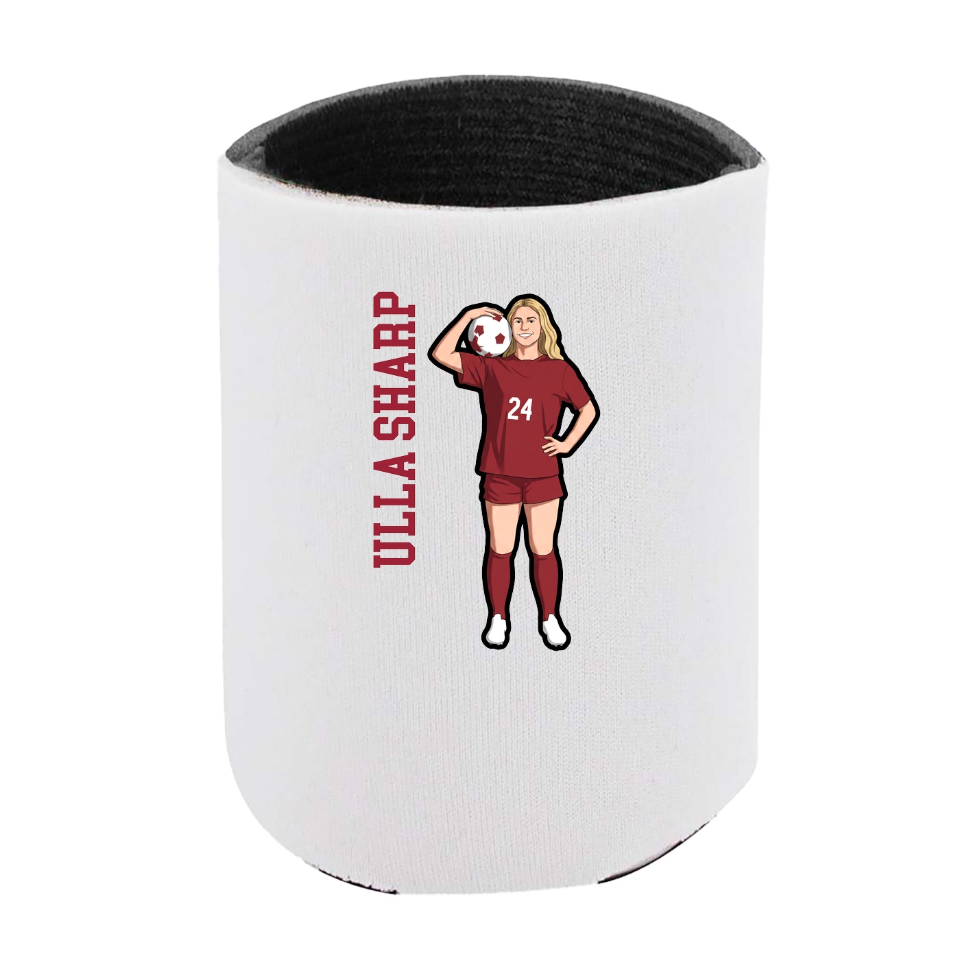 Can Holder — Name Vertical in White