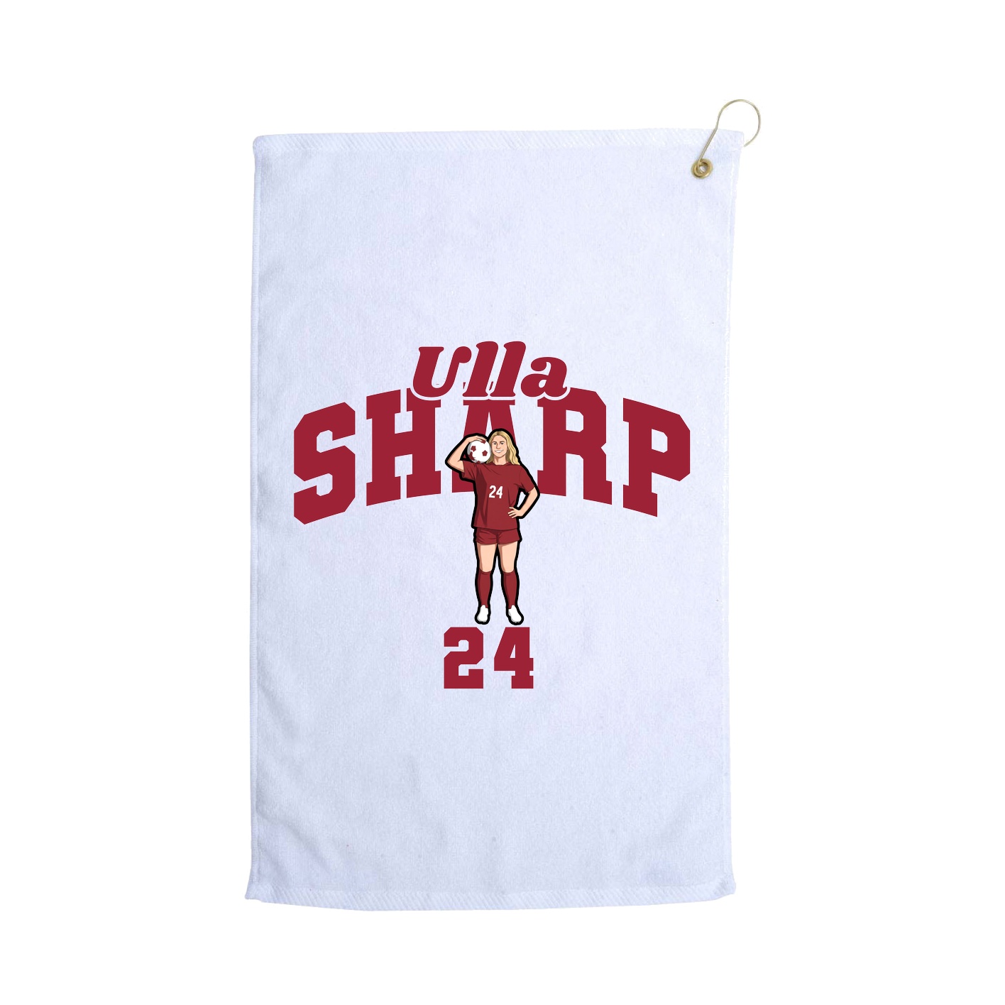 Golf Towel — Signature Arch in White