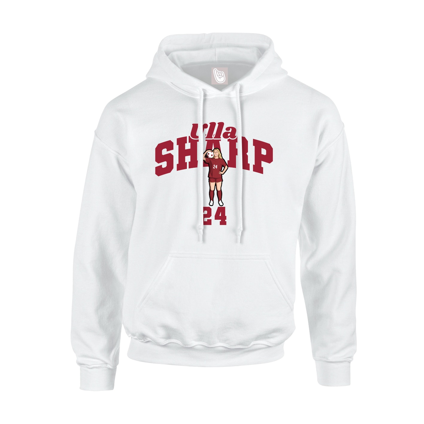 Hoodie — Signature Arch in White