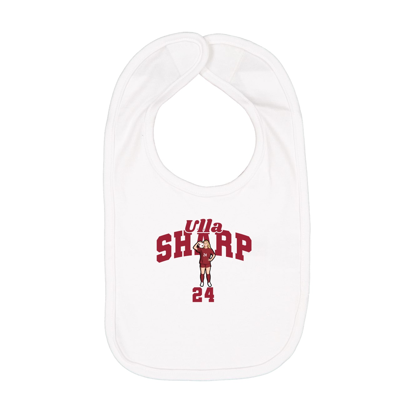 Infant Bib — Signature Arch in White