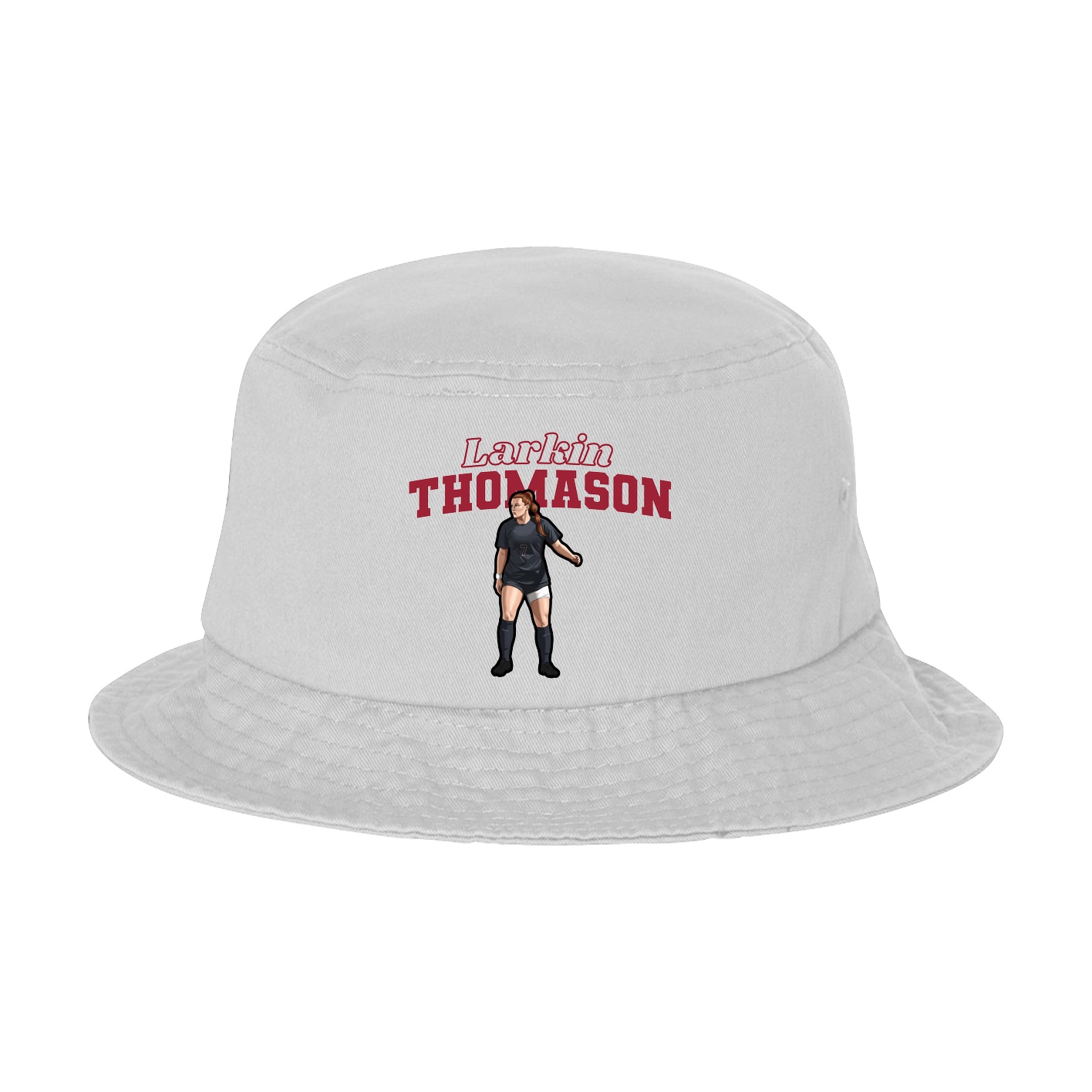 Bucket Cap — Name Arch in White