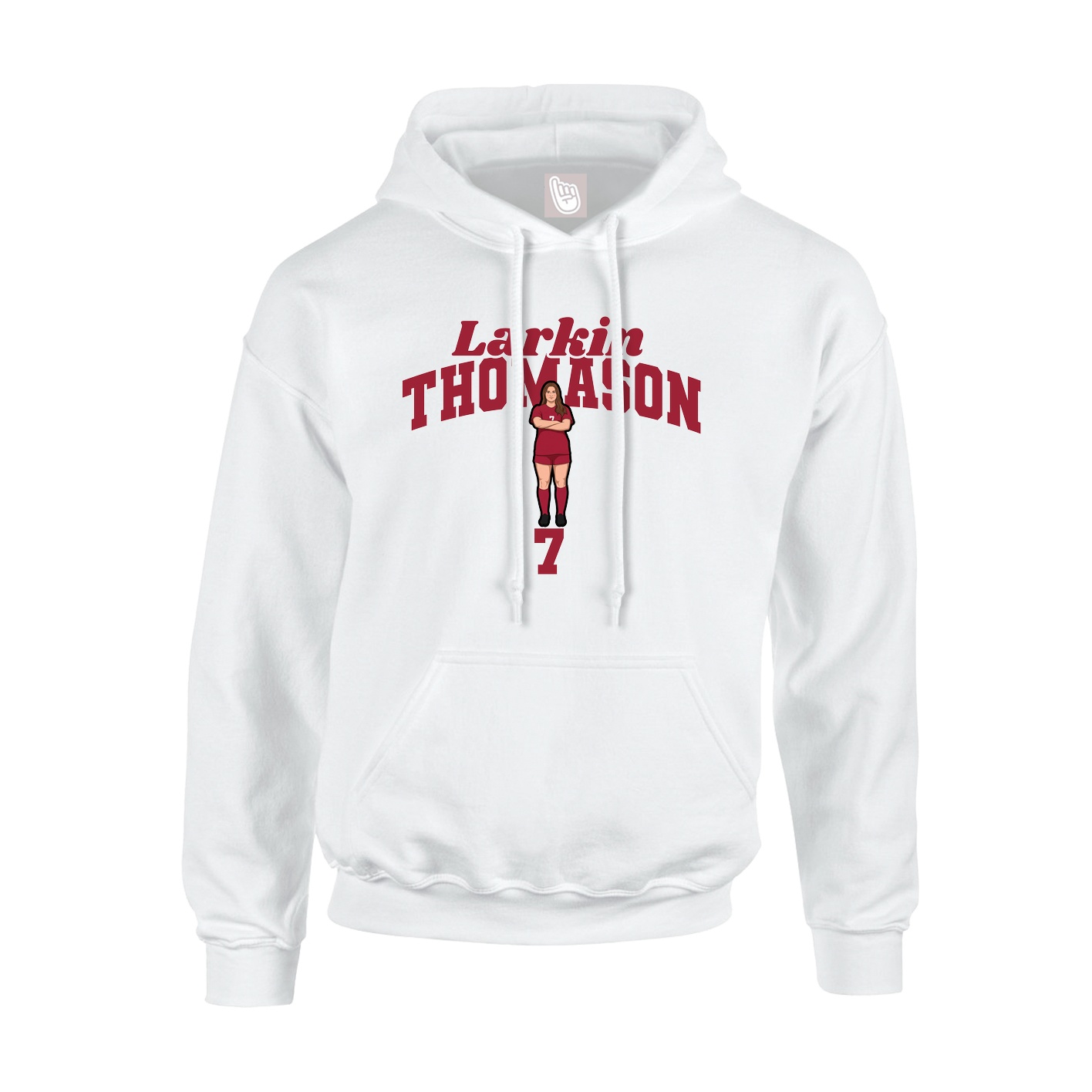 Hoodie — Signature Arch in White