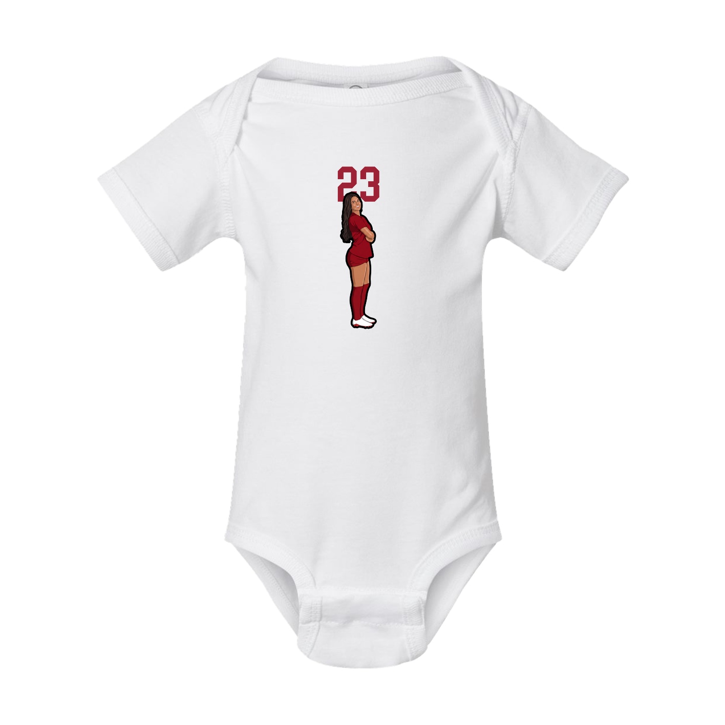 Baby Onesie — Number Top in White