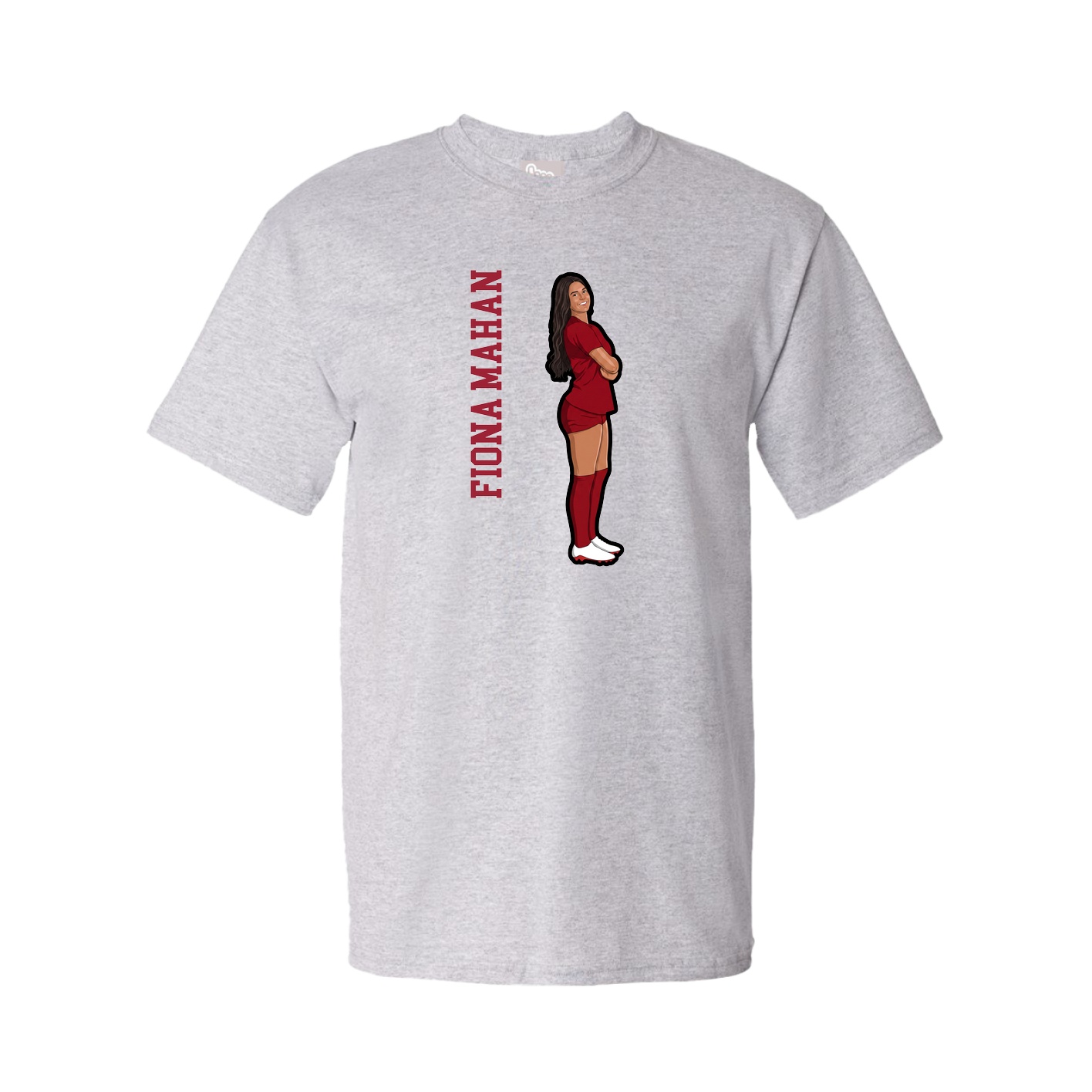 Youth Tee — Name Vertical in Grey