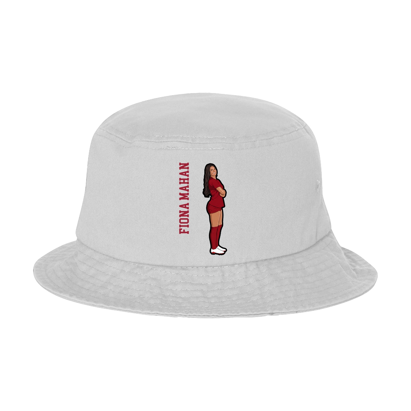 Bucket Cap — Name Vertical in White