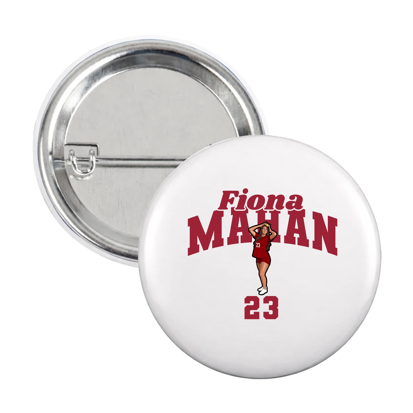 Game Day Button — Signature Arch in White