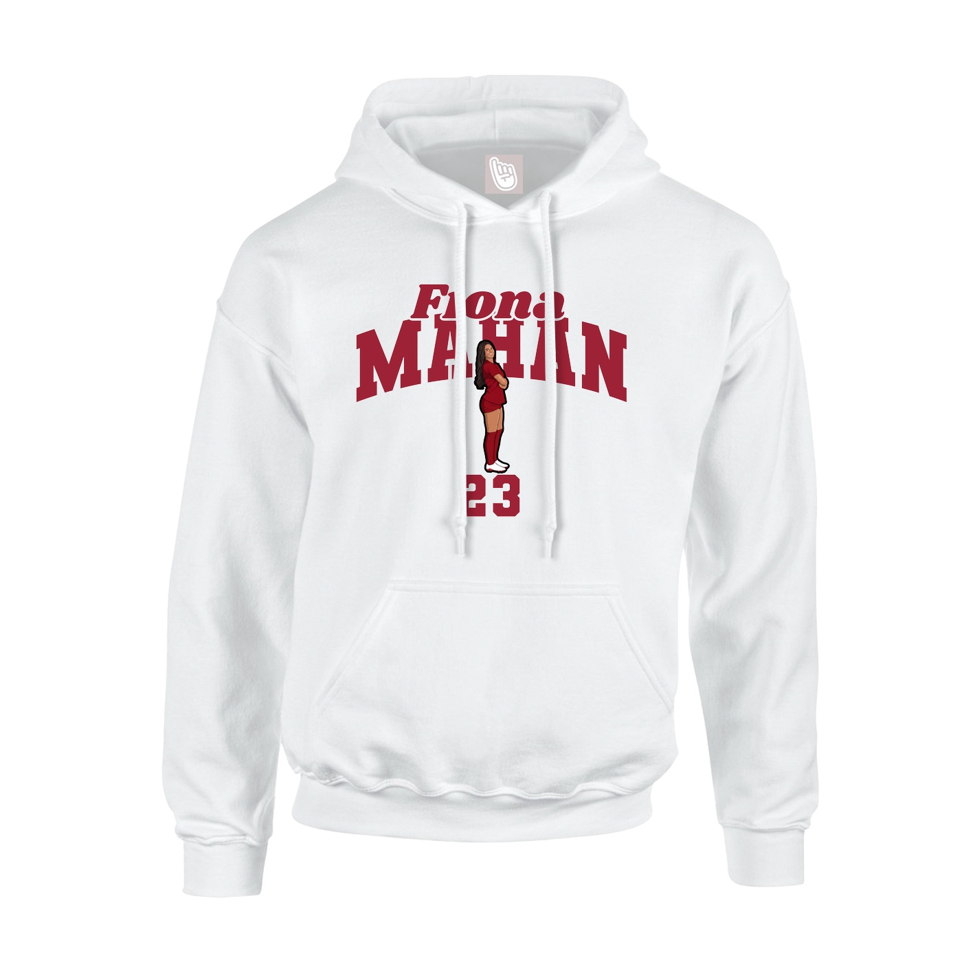 Hoodie — Signature Arch in White