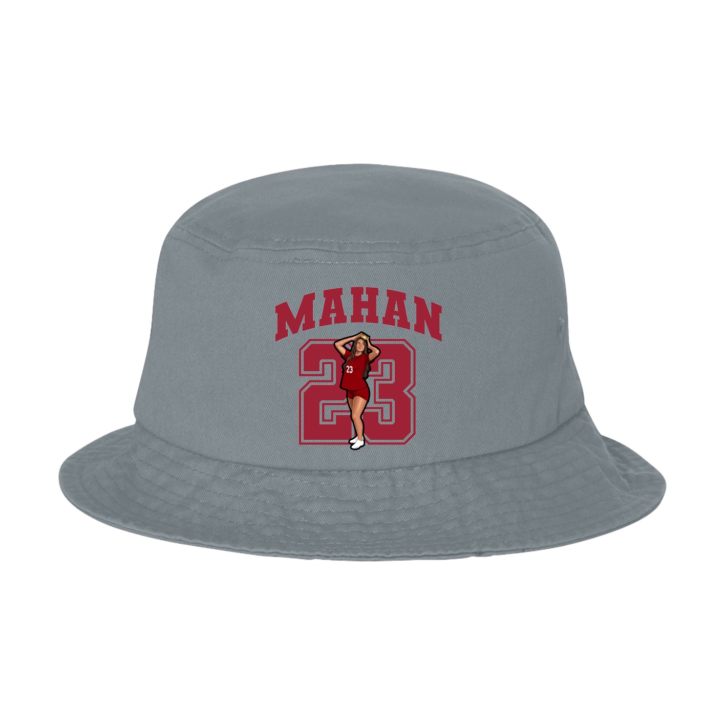 Bucket Cap — Number in Grey