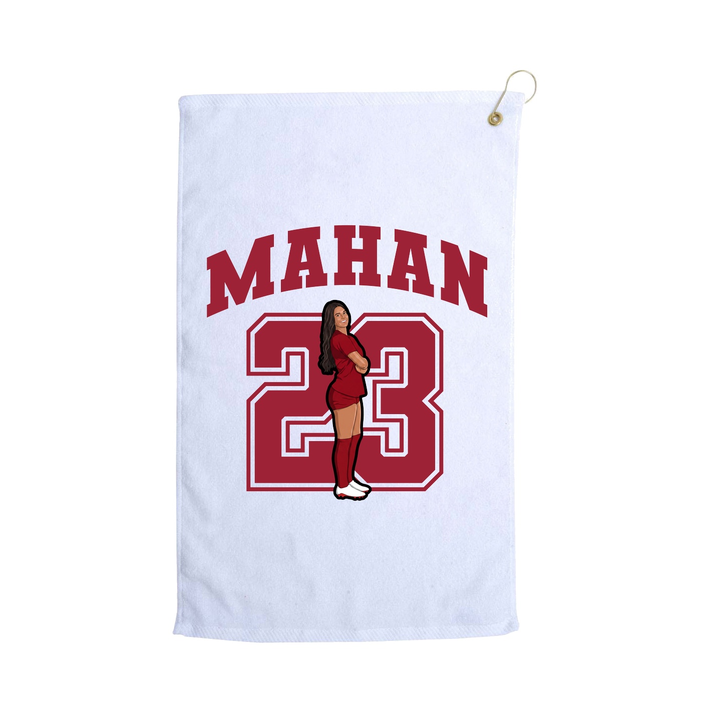 Golf Towel — Number in White