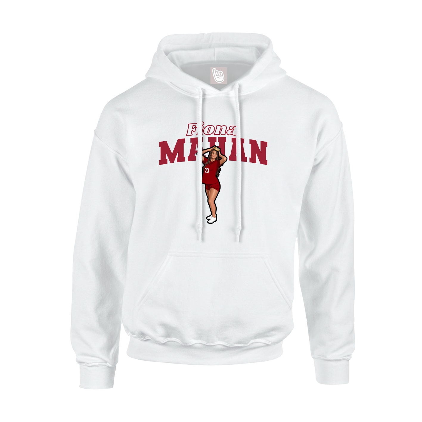 Hoodie — Name Arch in White