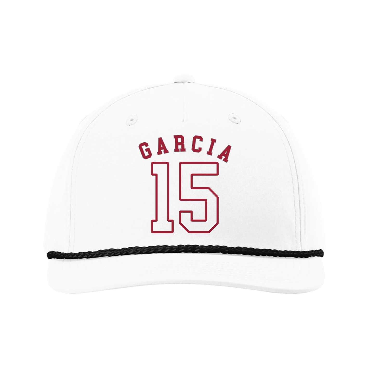 Five-Panel Classic Rope Cap — Shirsey Arch in White