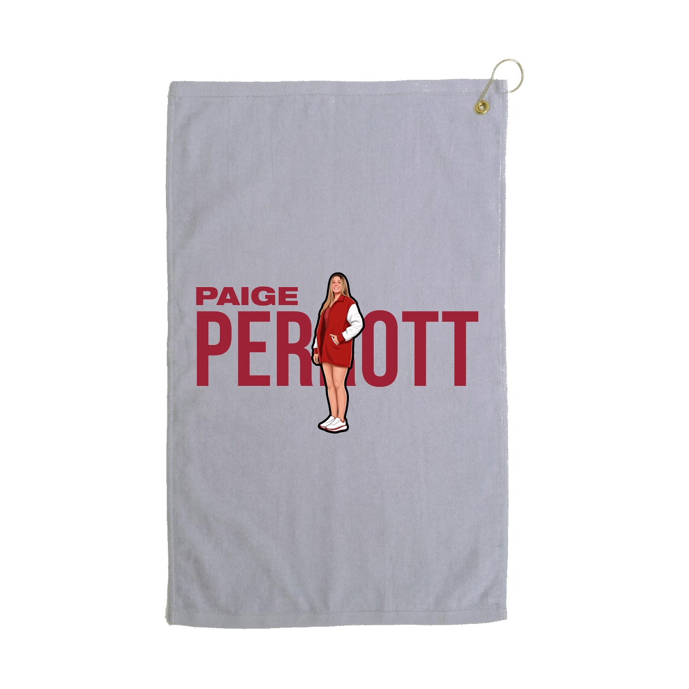 Golf Towel — Player Name in Grey