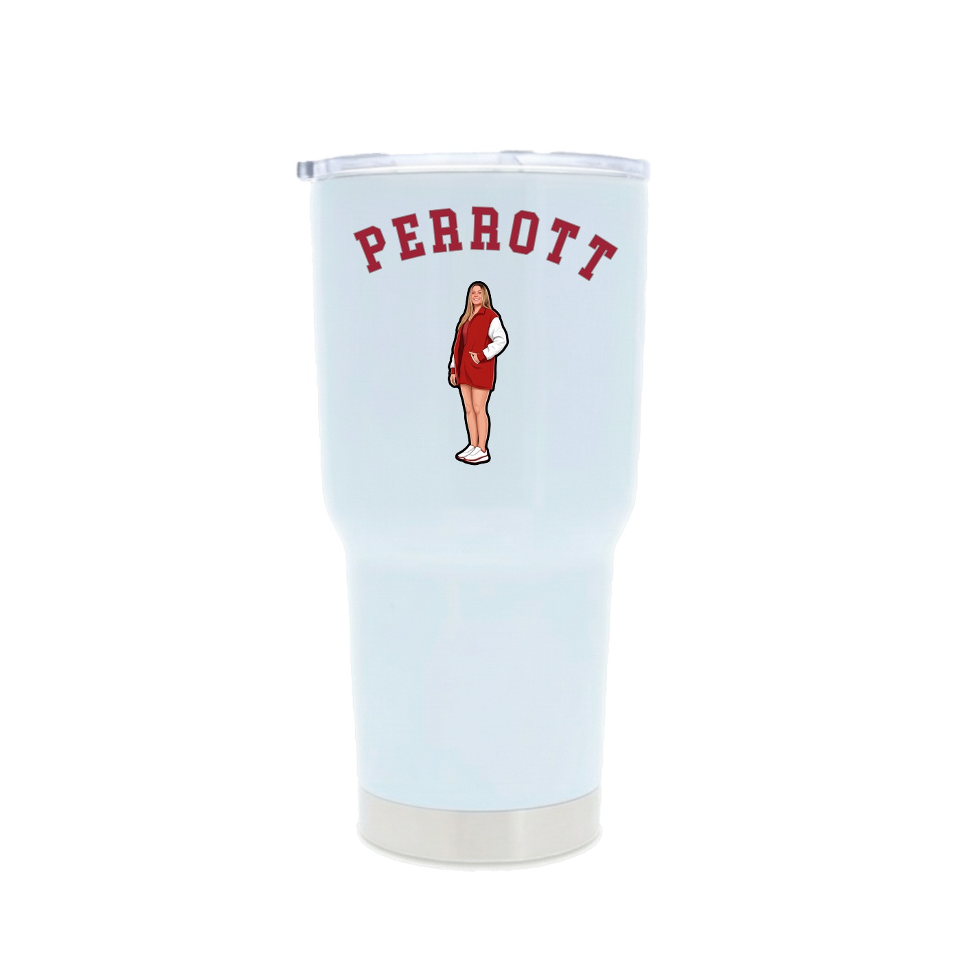 30oz Stainless Steel Tumbler — Shirsey Arch in White