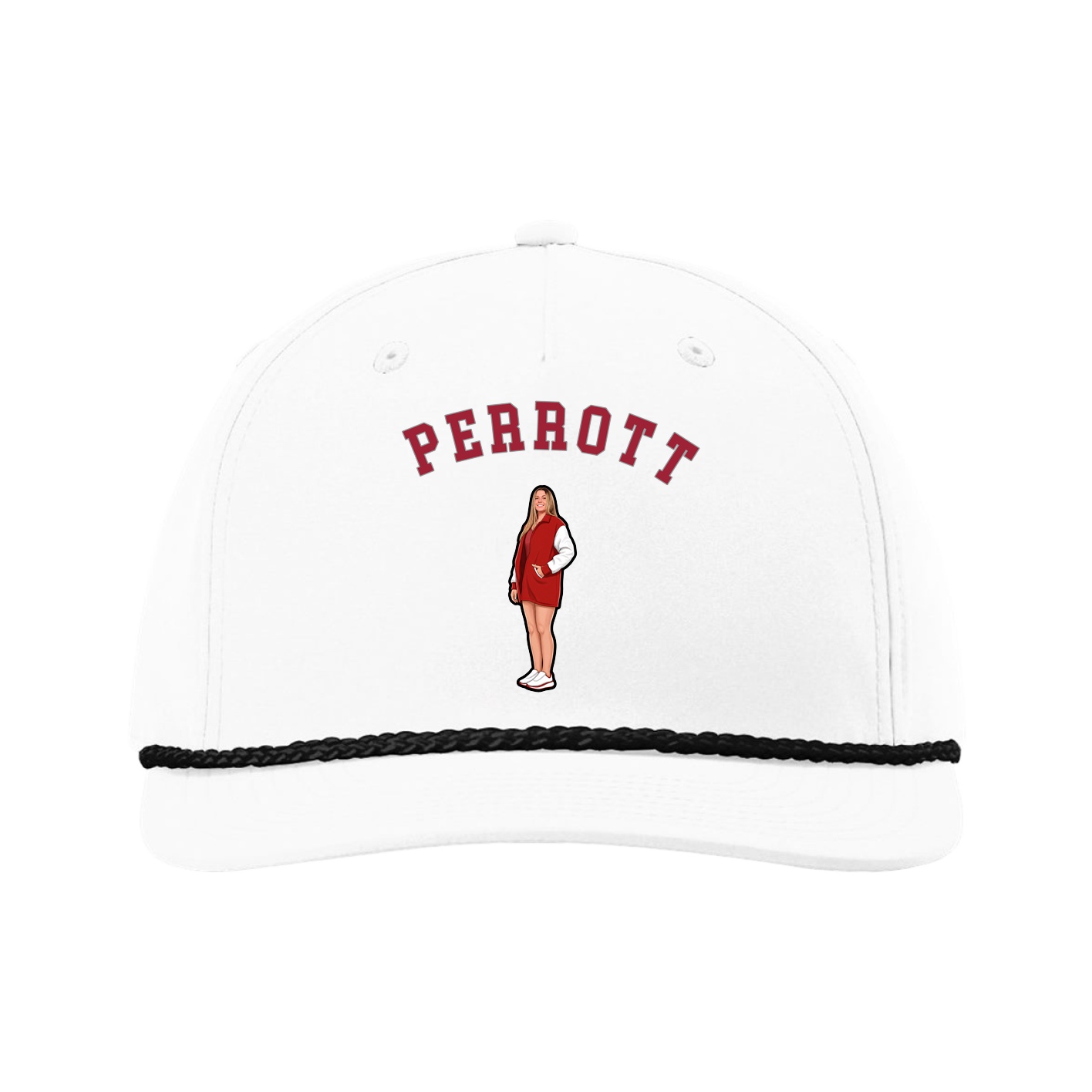 Five-Panel Classic Rope Cap — Shirsey Arch in White