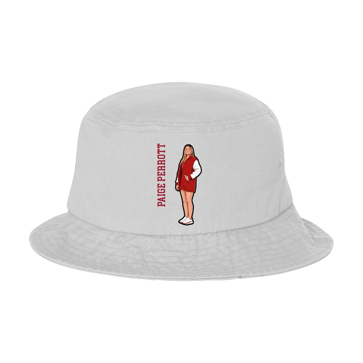Bucket Cap — Name Vertical in White