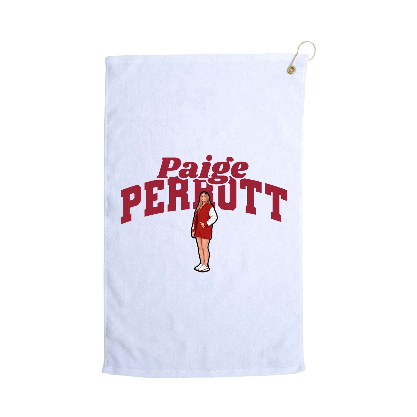 Golf Towel — Signature Arch in White