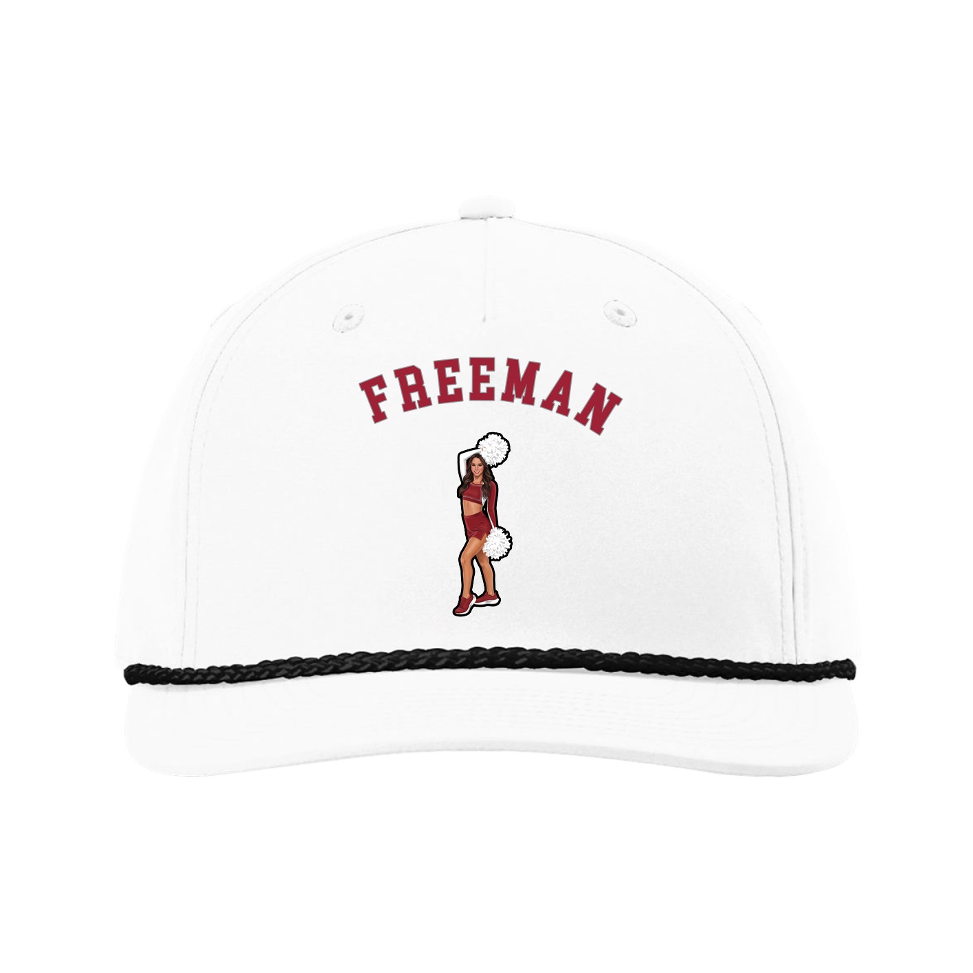 Five-Panel Classic Rope Cap — Shirsey Arch in White