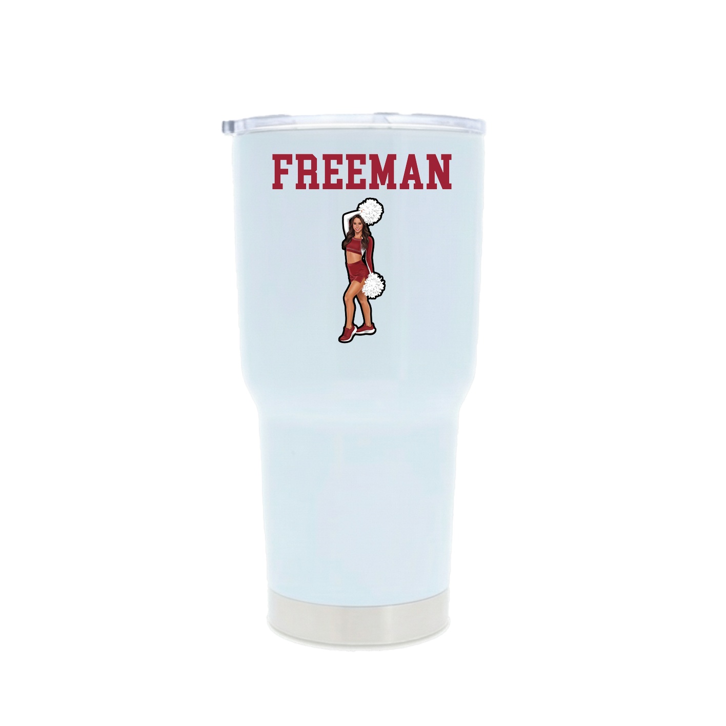 30oz Stainless Steel Tumbler — Shirsey in White