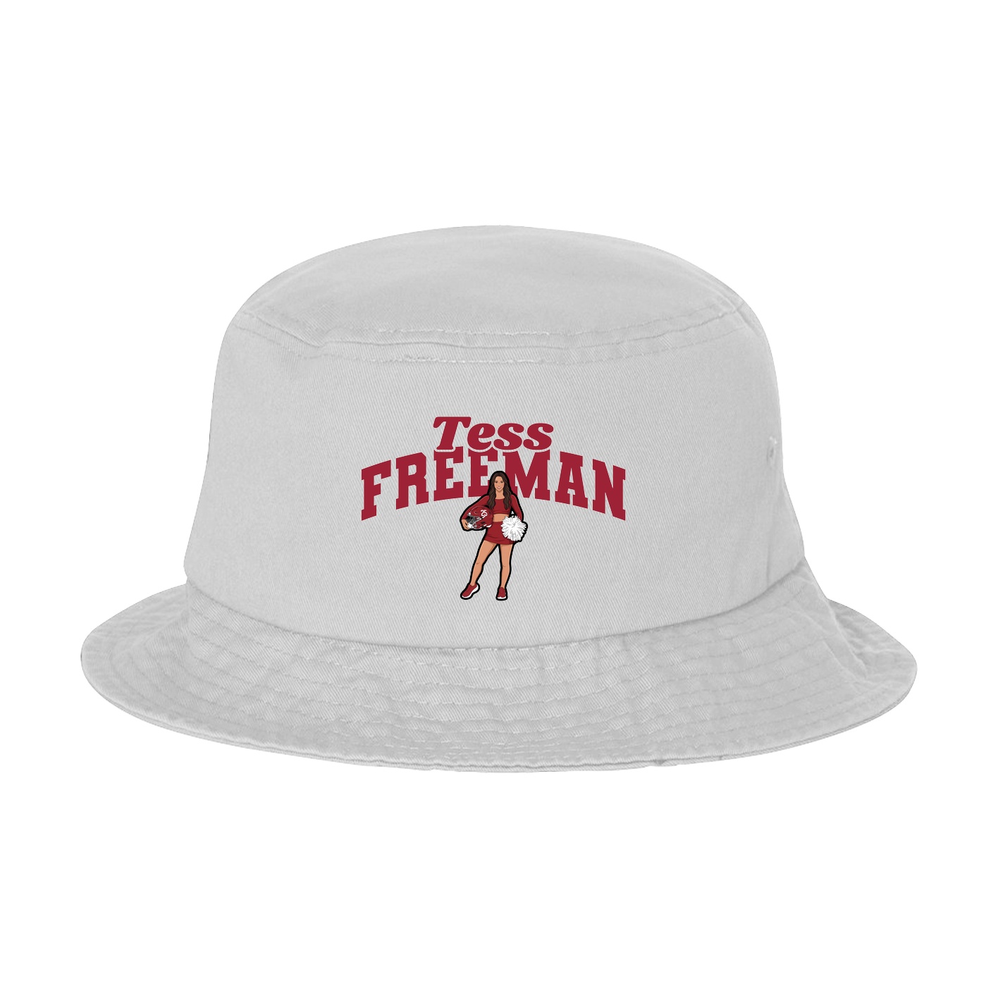 Bucket Cap — Signature Arch in White
